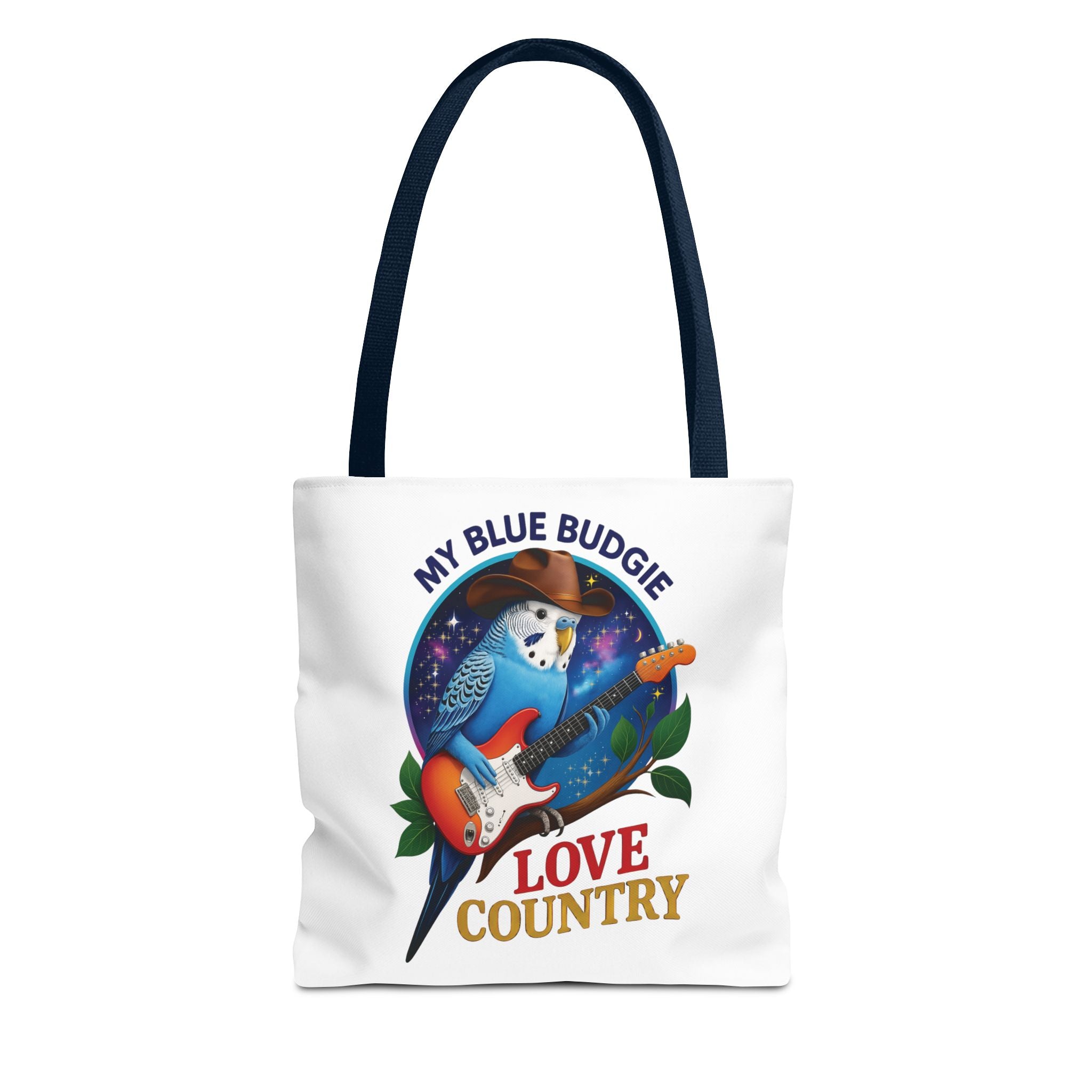 Blue Budgie Love Country Tote Bag