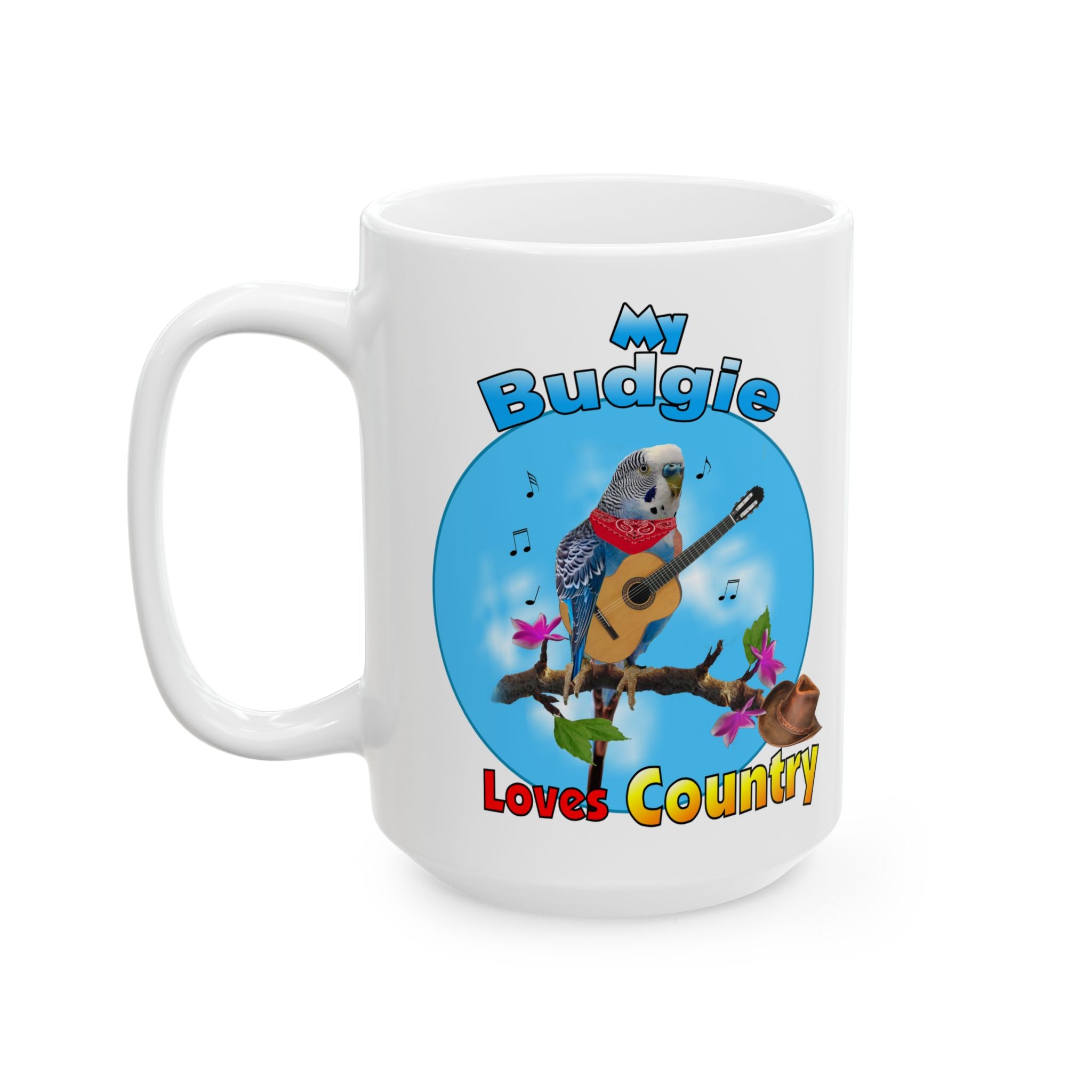 My Blue Budgie Loves Country Mug