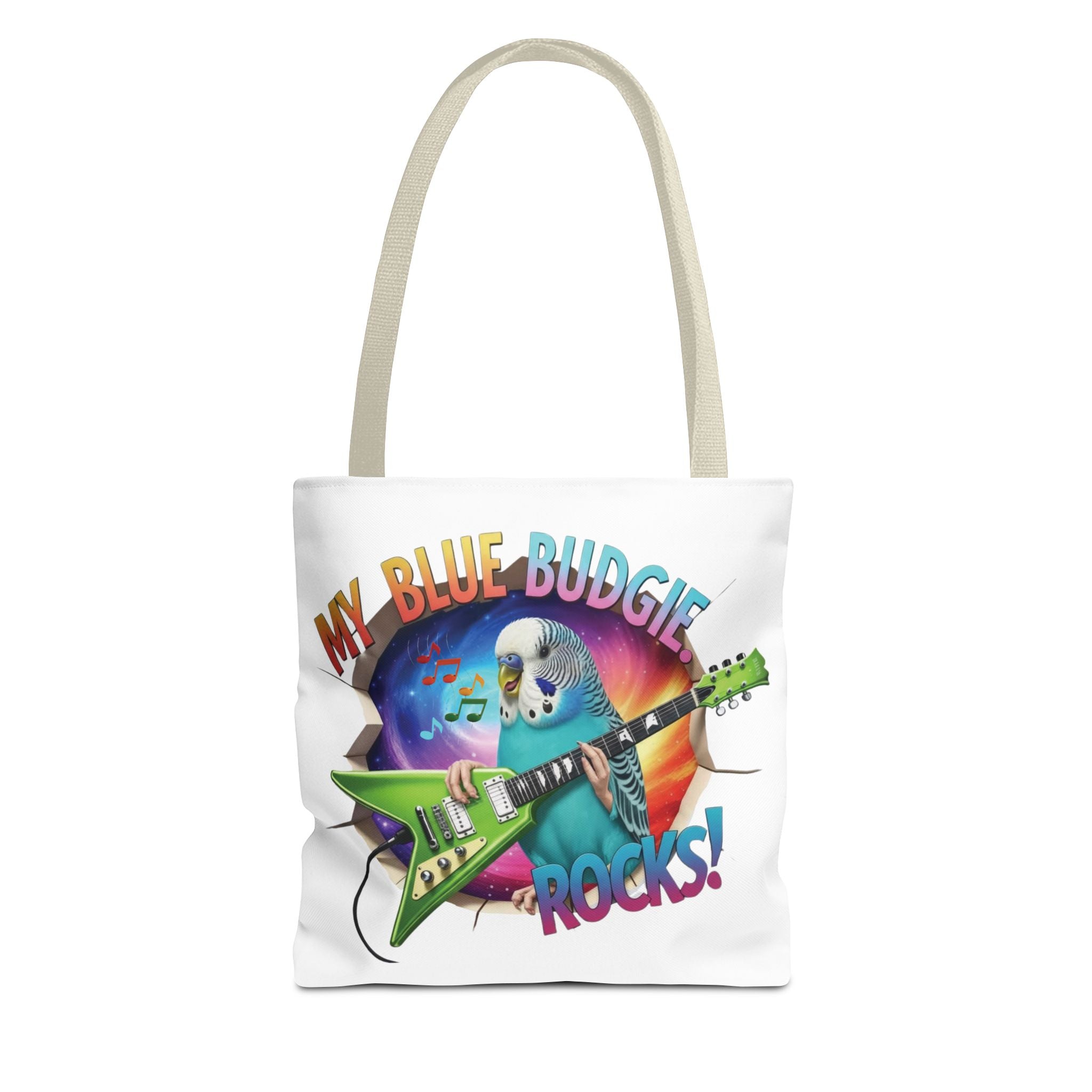 Blue Budgie Rocks Tote Bag