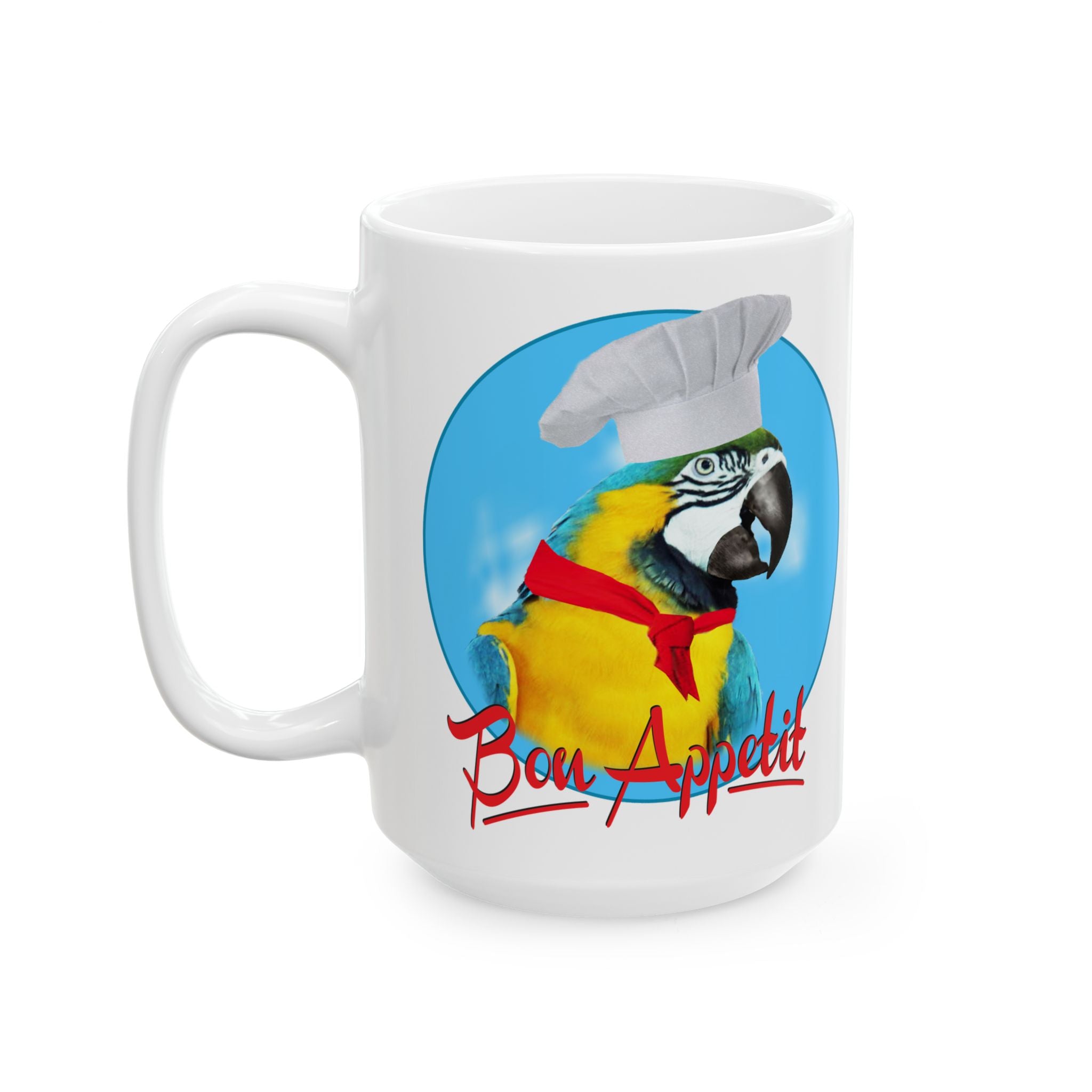Blue And Gold Bon Appetit Mug