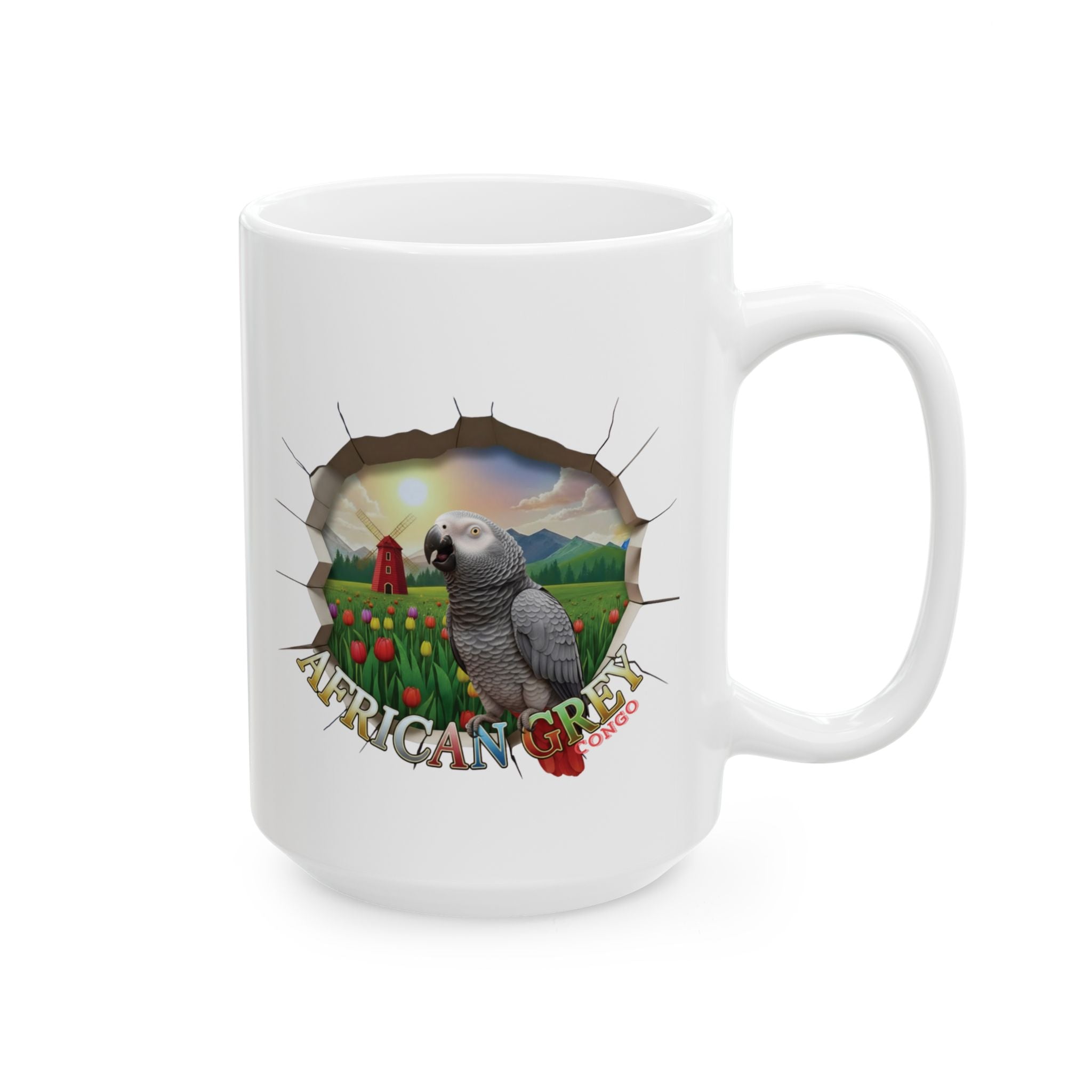 African Grey Congo Meadow Mug