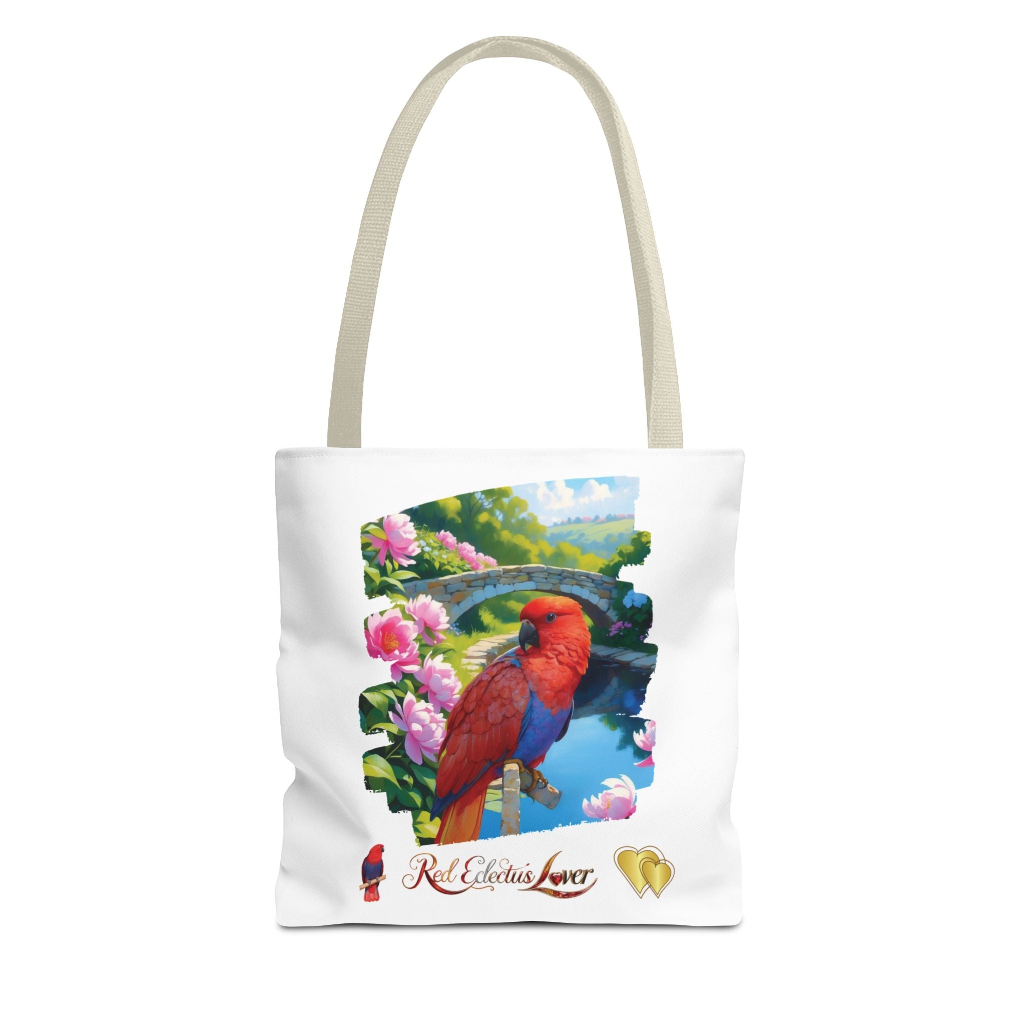 Red Eclectus Tote Bag