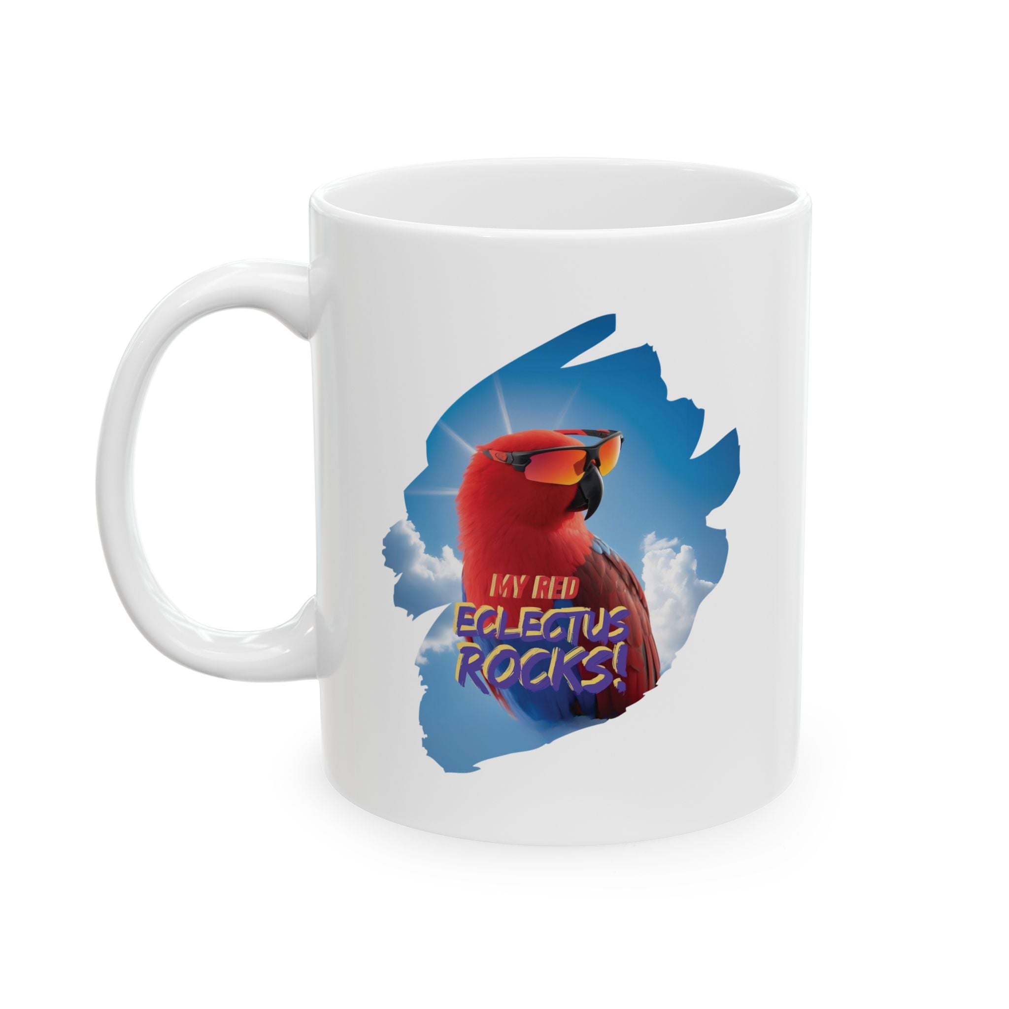 My Red Eclectus Rocks Sunglasses Mug