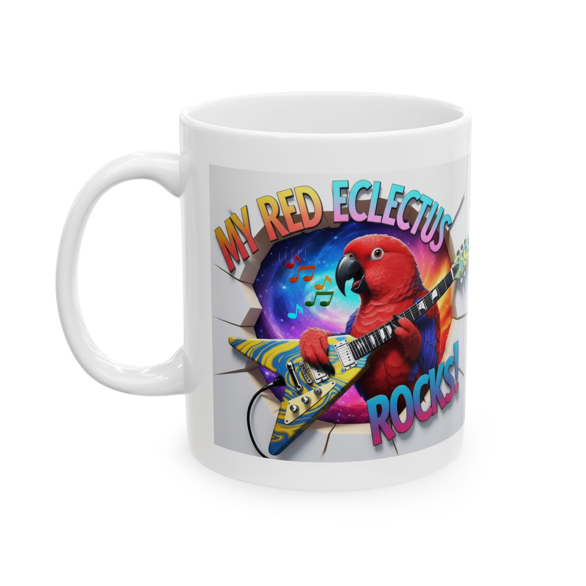 My Red Eclectus Rocks Mug