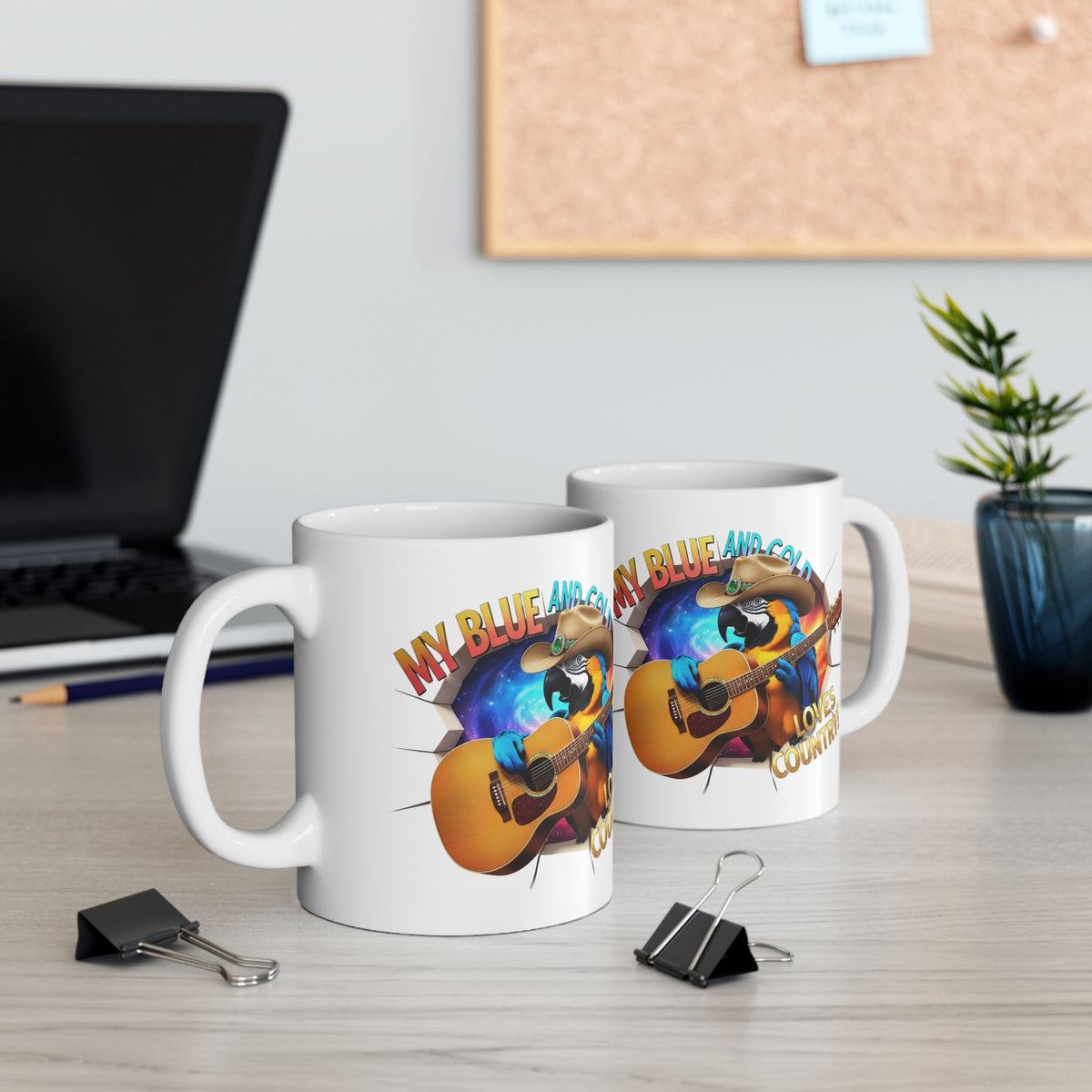 Blue and Gold Loves Country Mug