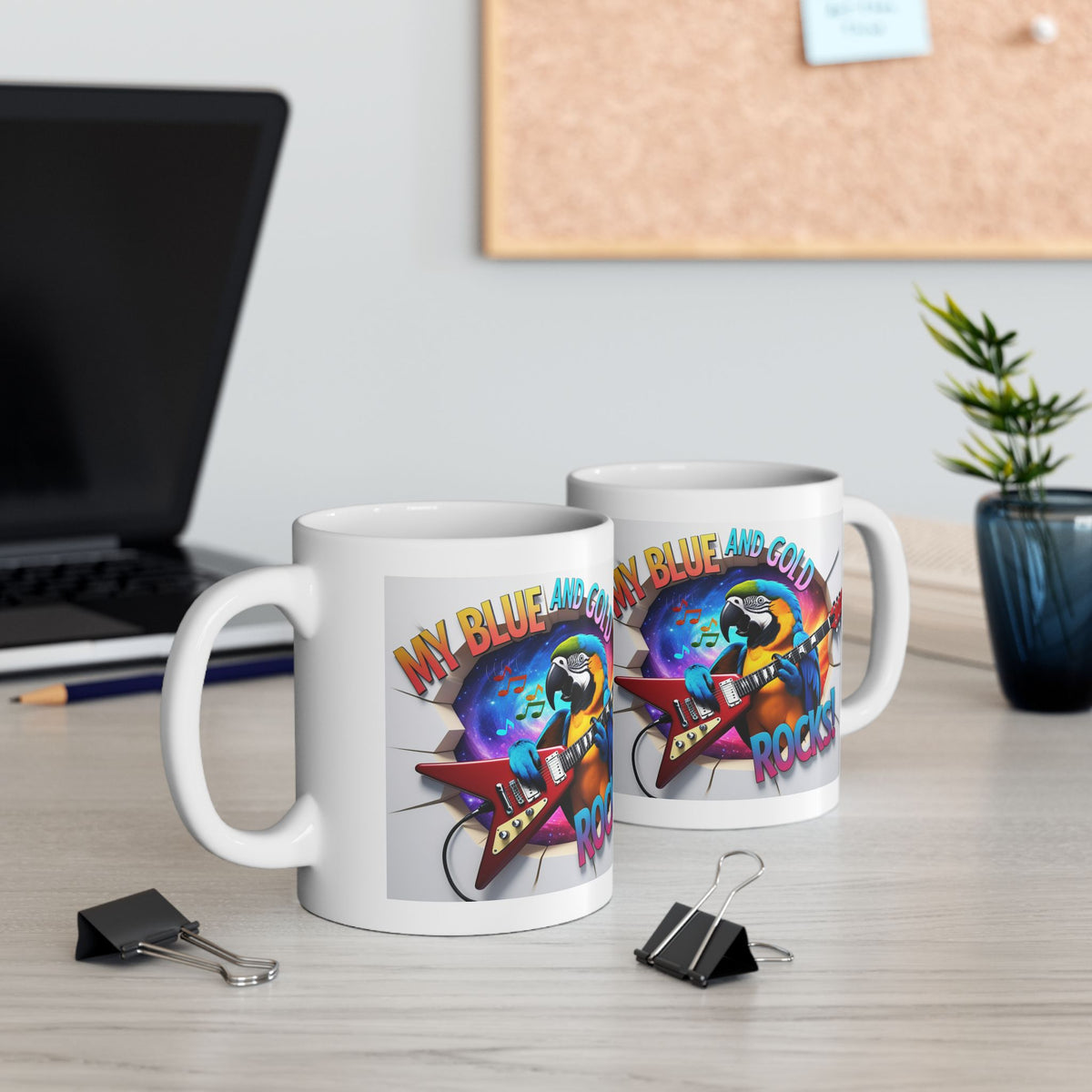 My Blue and Gold Rocks Mug
