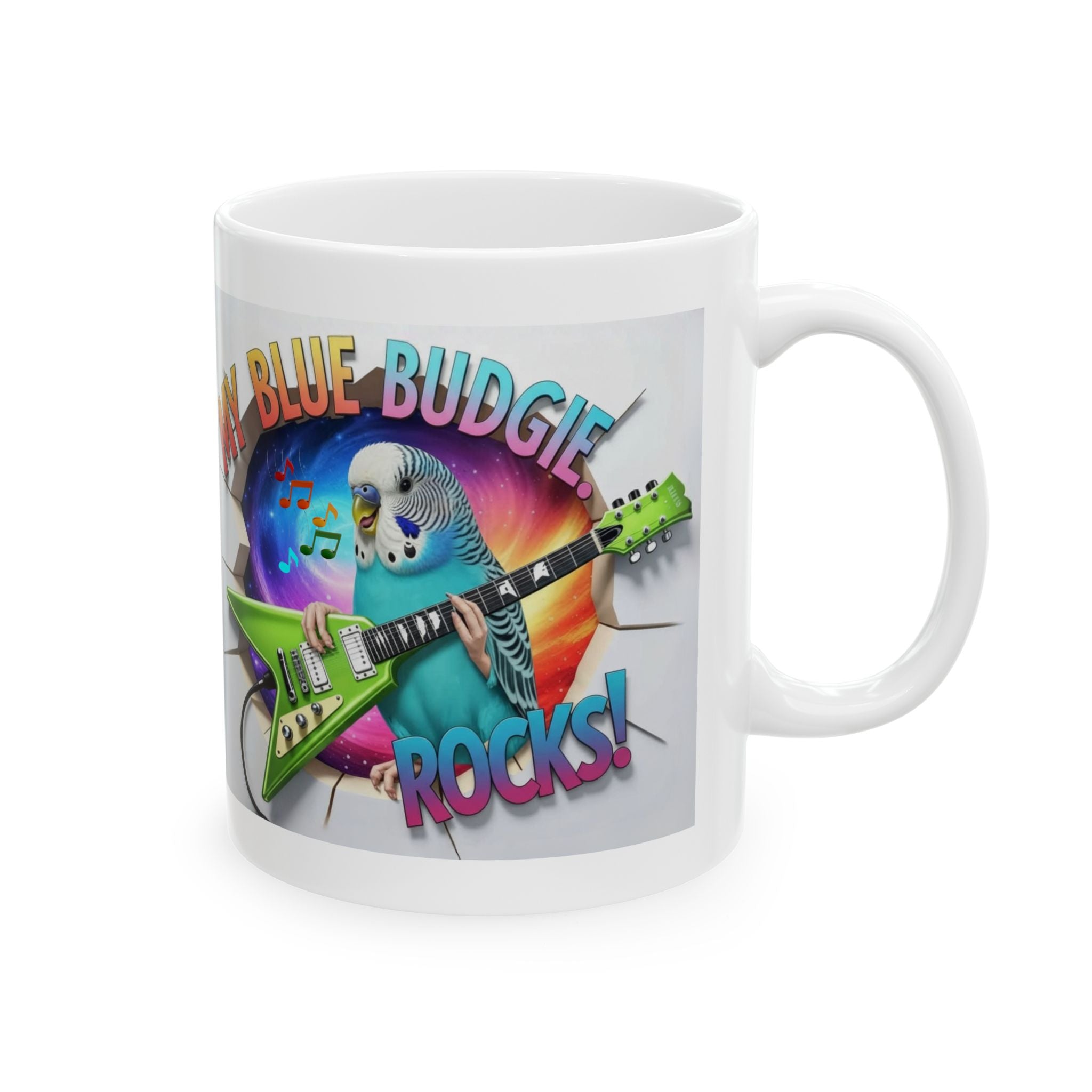 My Blue Budgie Rocks Mug