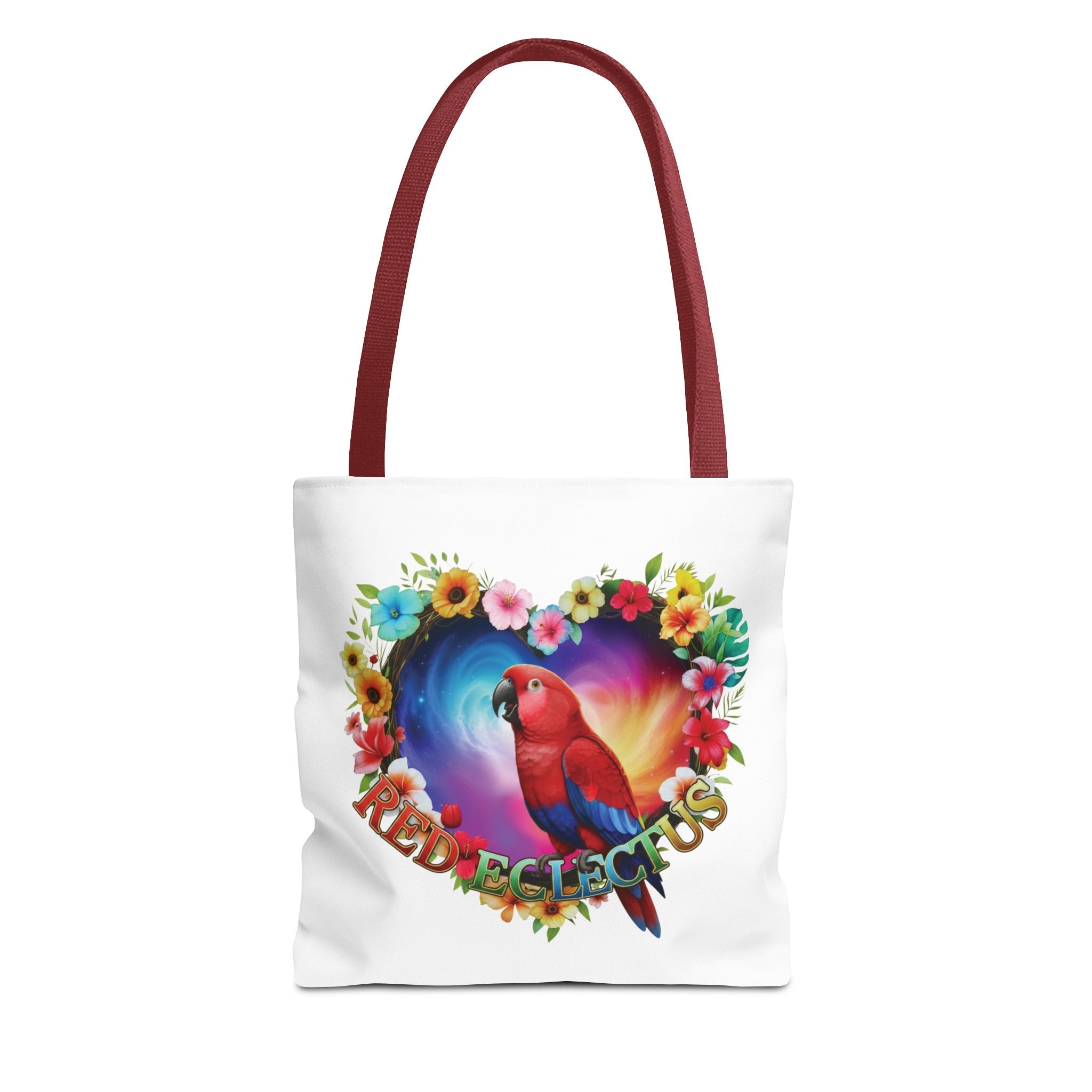 Red Eclectus Colorful Tote Bag