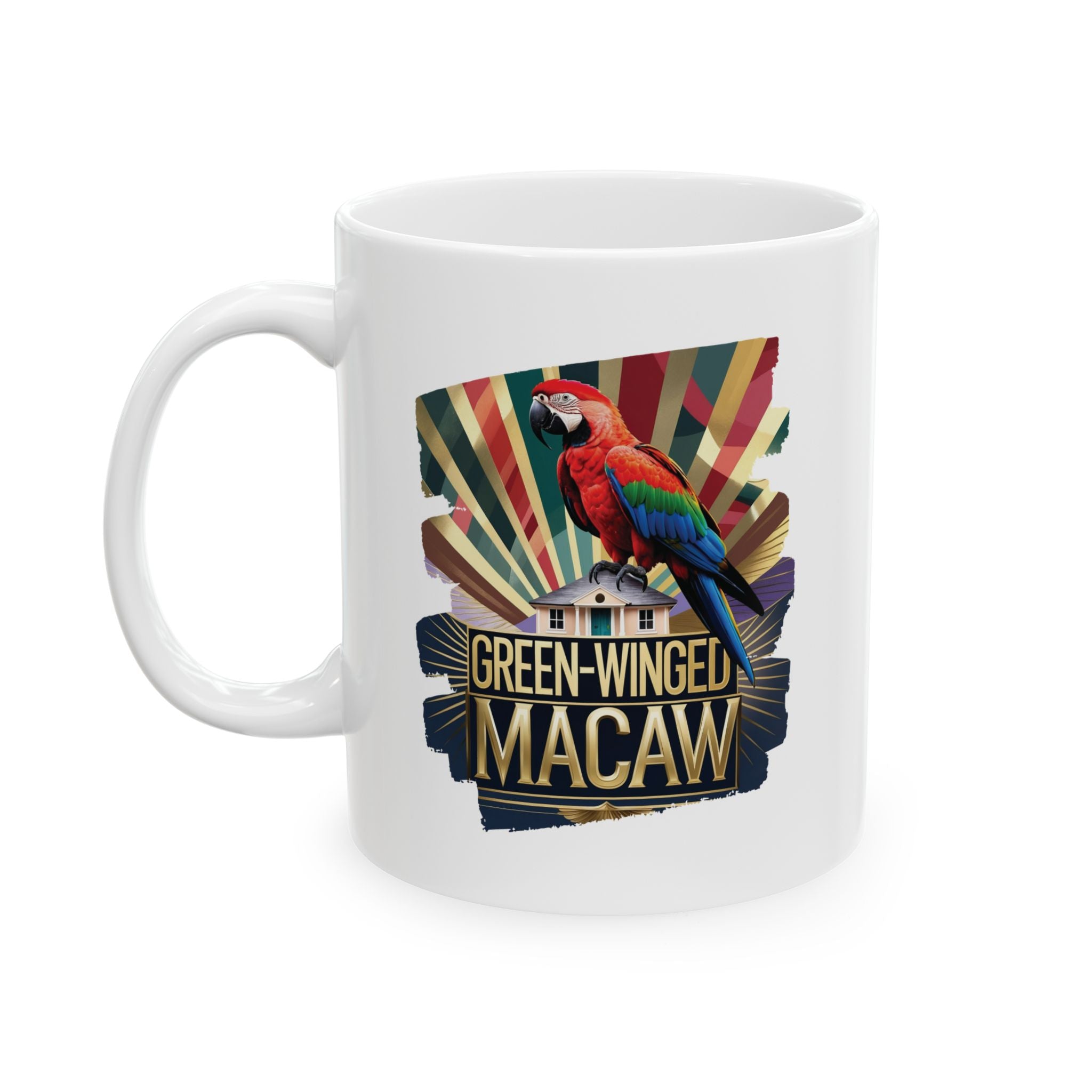Green-Winged Macaw Sunburst Mug