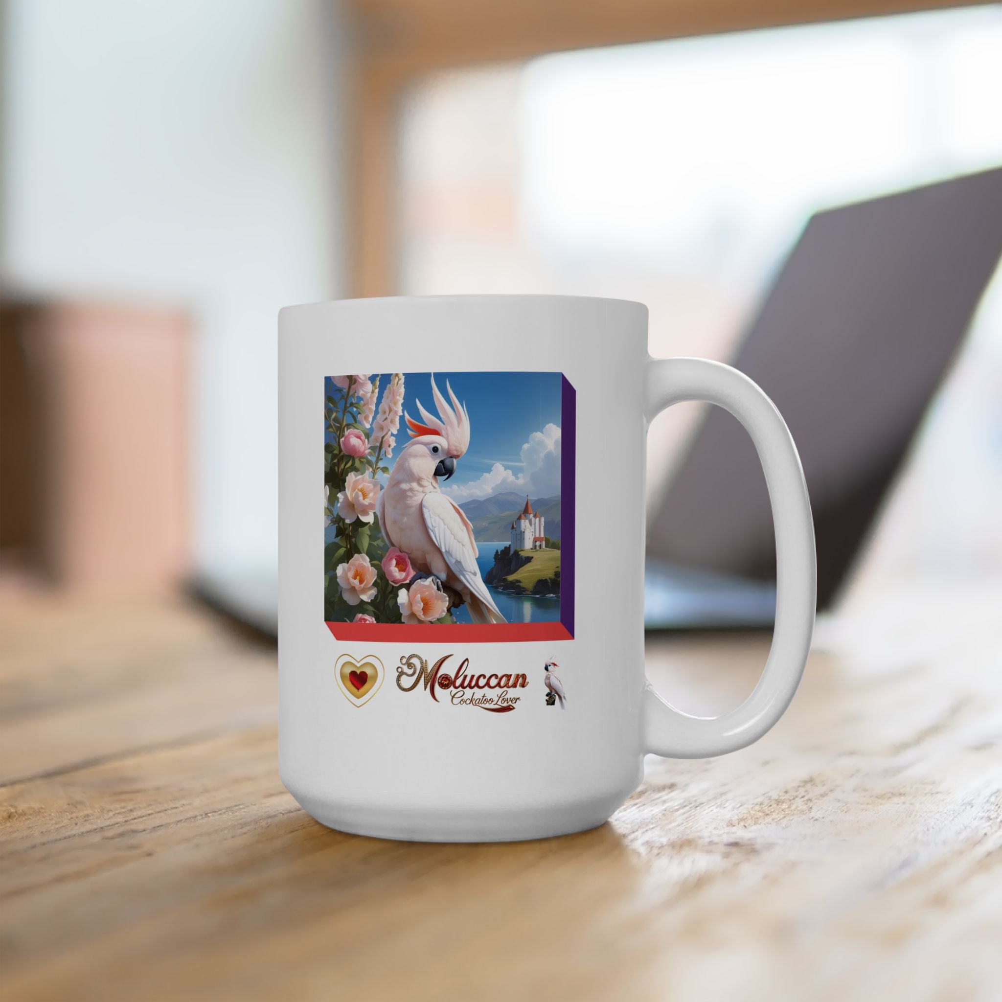 Moluccan Cockatoo Lover Floral Mug