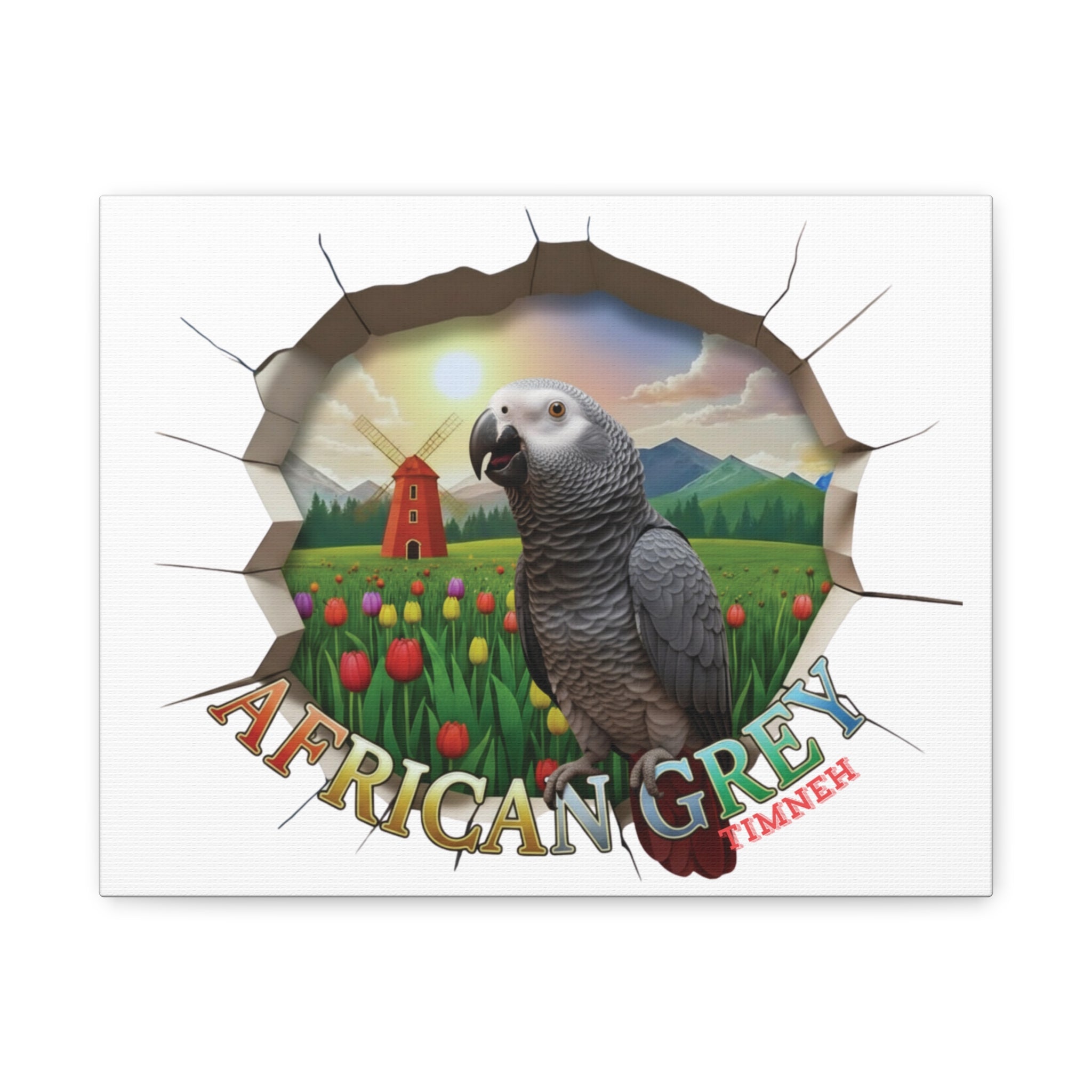 African Grey Timneh Nature Wall-Hanging
