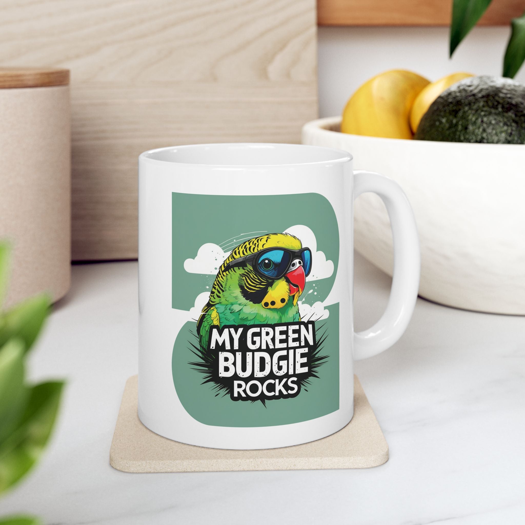 My Green Budgie Rocks Mug