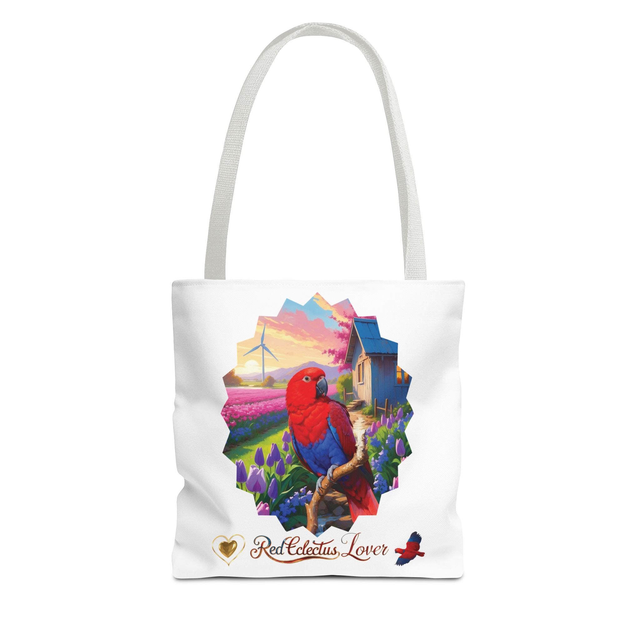 Red Eclectus Tote Bag