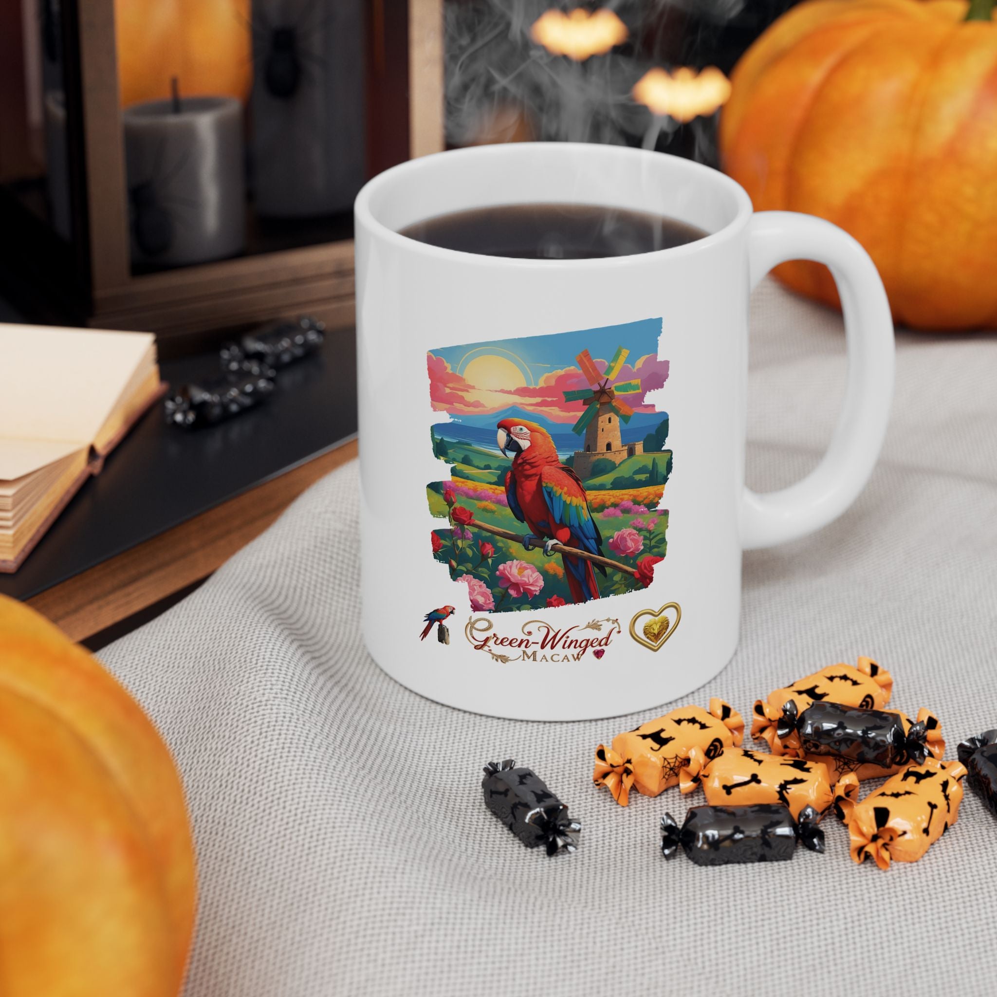 Rainbow Green-Winged Macaw Mug