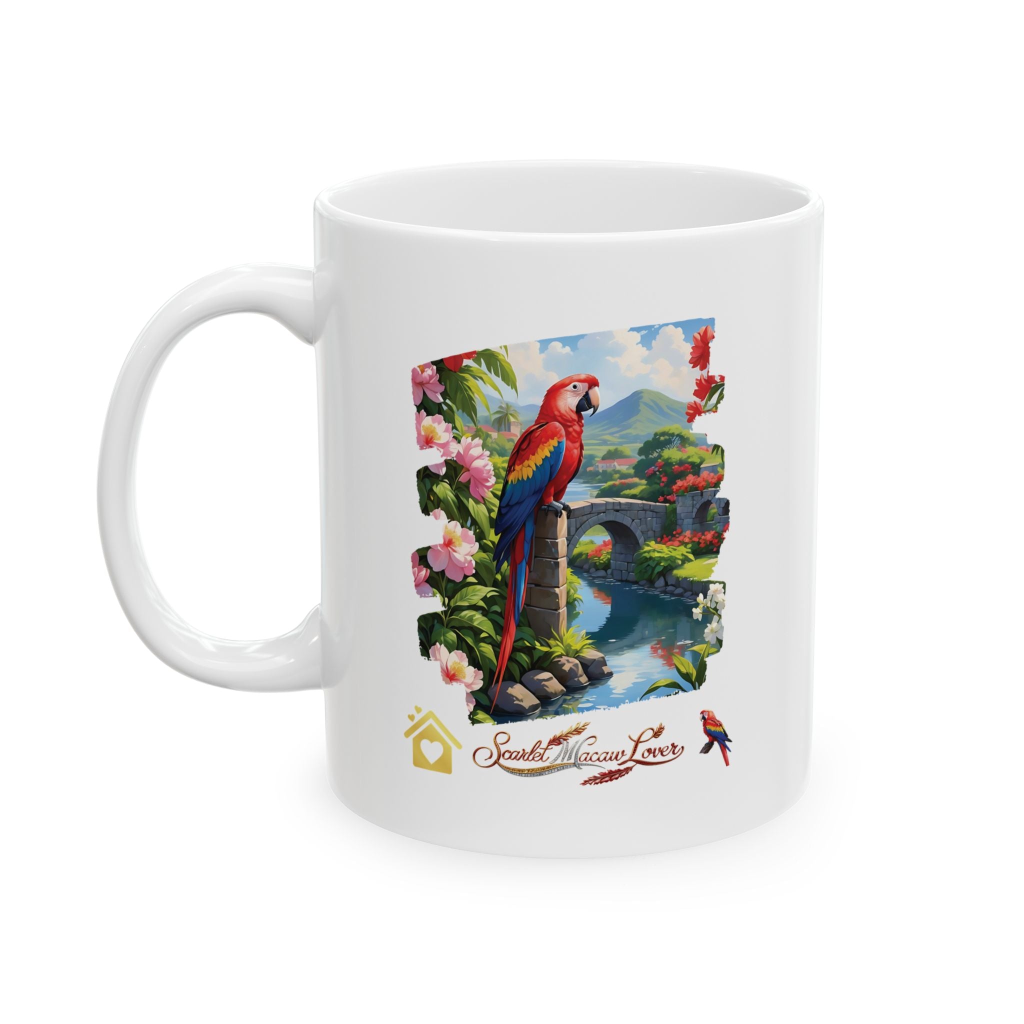 Scarlet Macaw Lover Bridge Mug