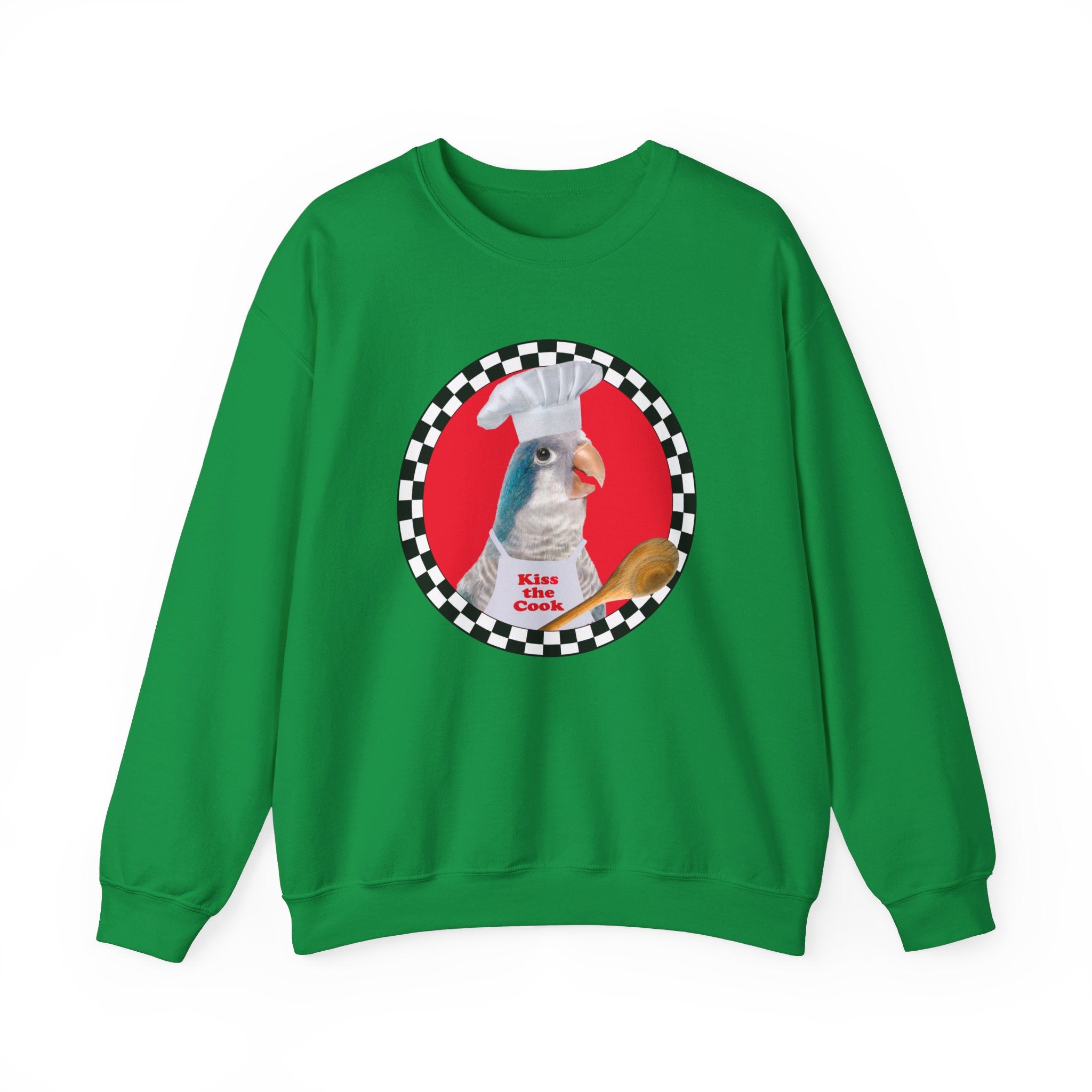 Kiss The Cook Spoon Blue Quaker Sweatshirt