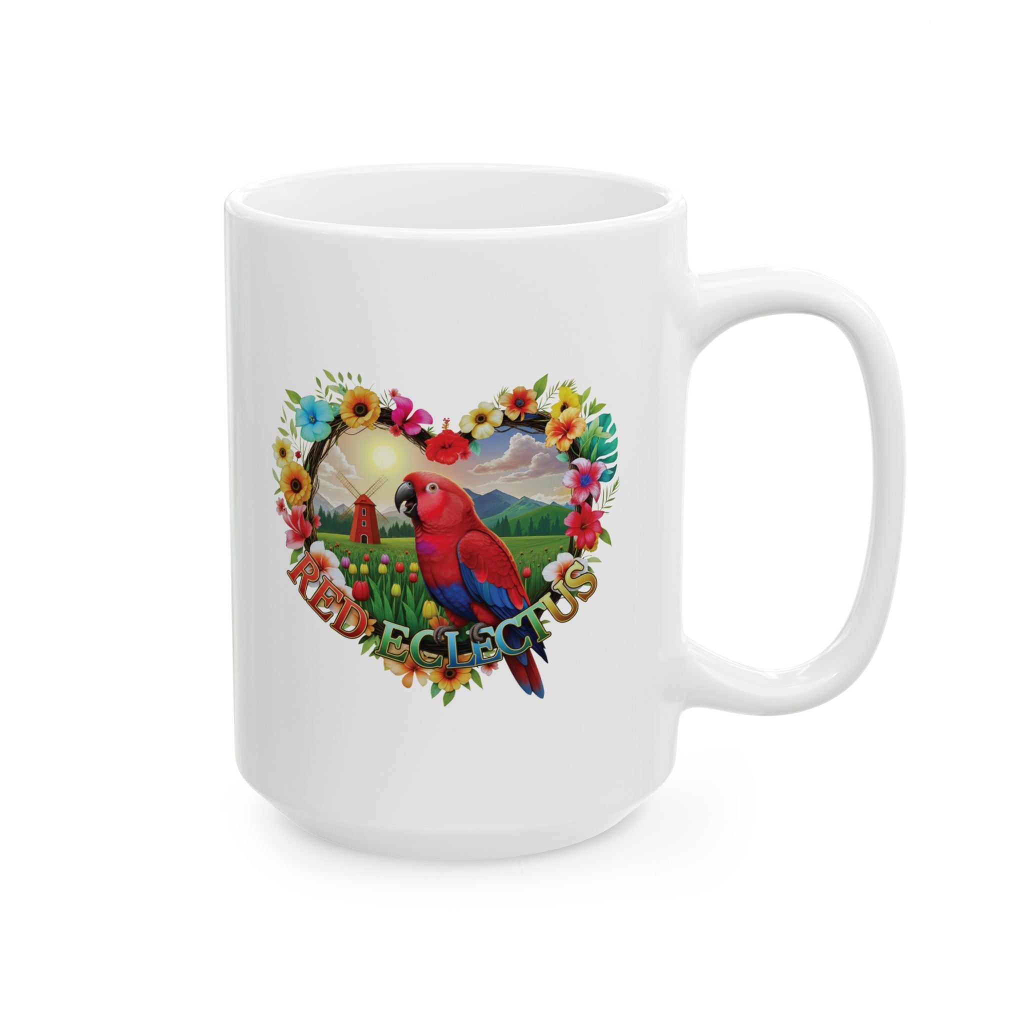 Red Eclectus Colorful Exotic Mug
