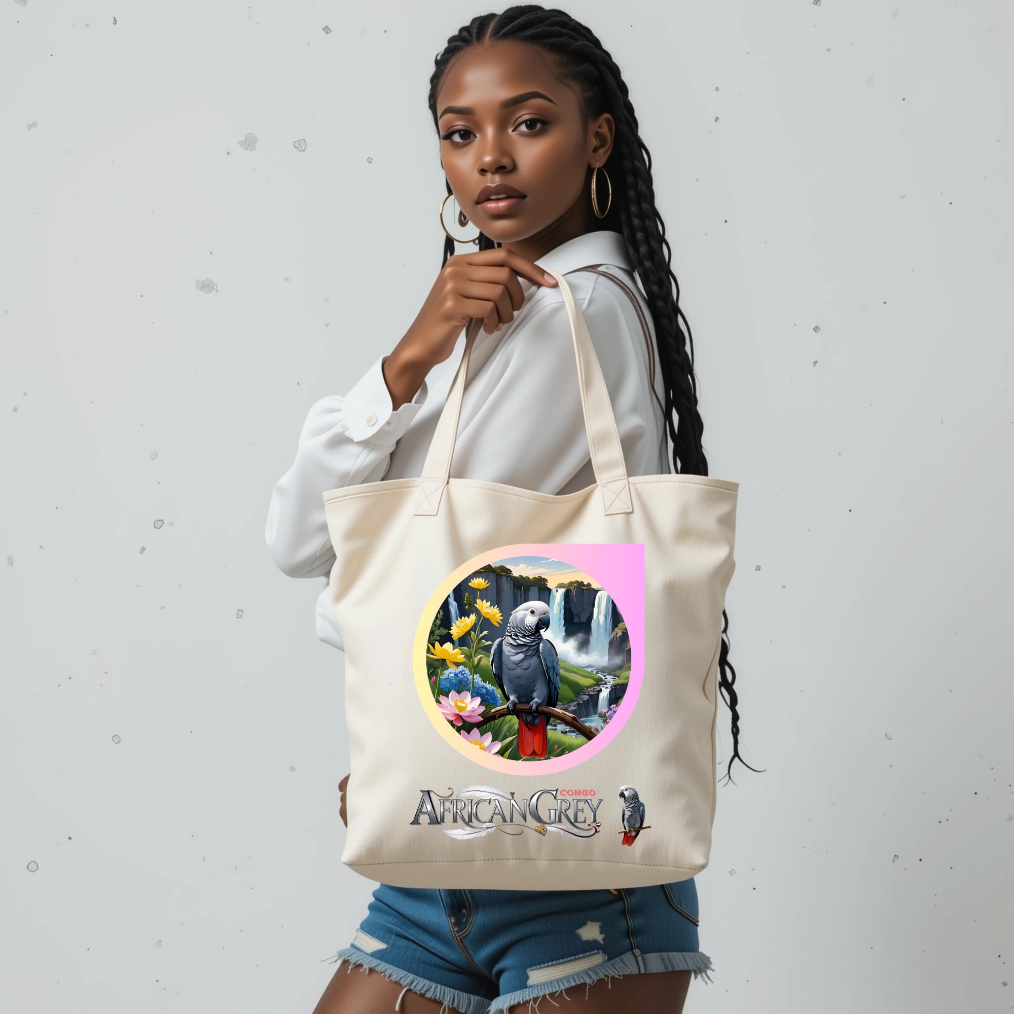 African Grey Congo Tote Bag
