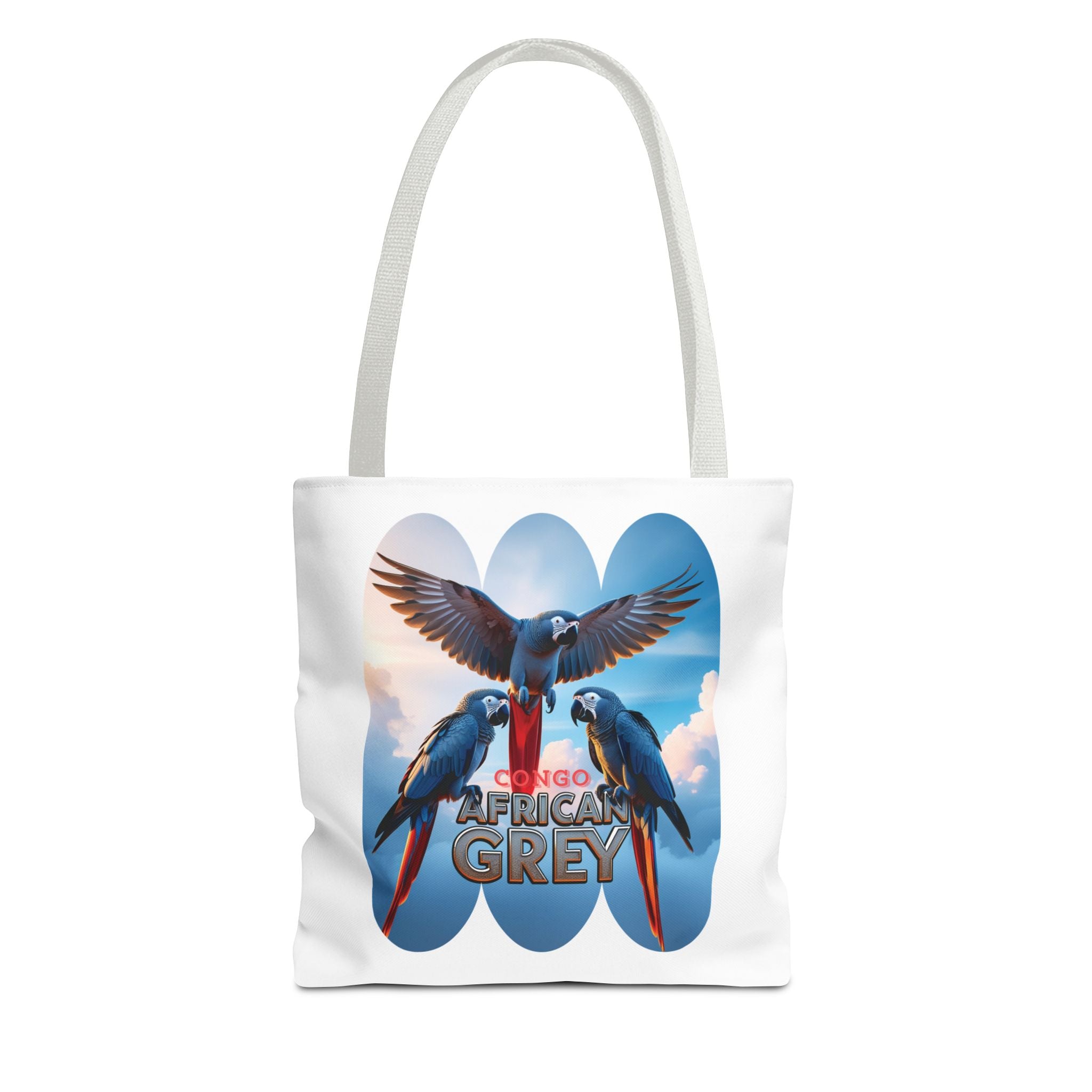 Tote Bag With African Grey Parrot Lover Design
