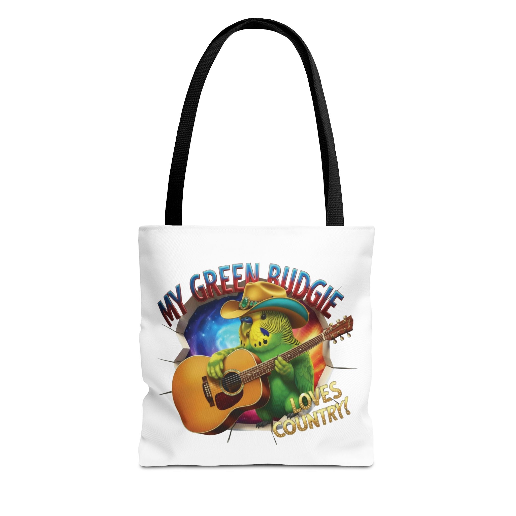 Green Budgie Loves Country Tote Bag
