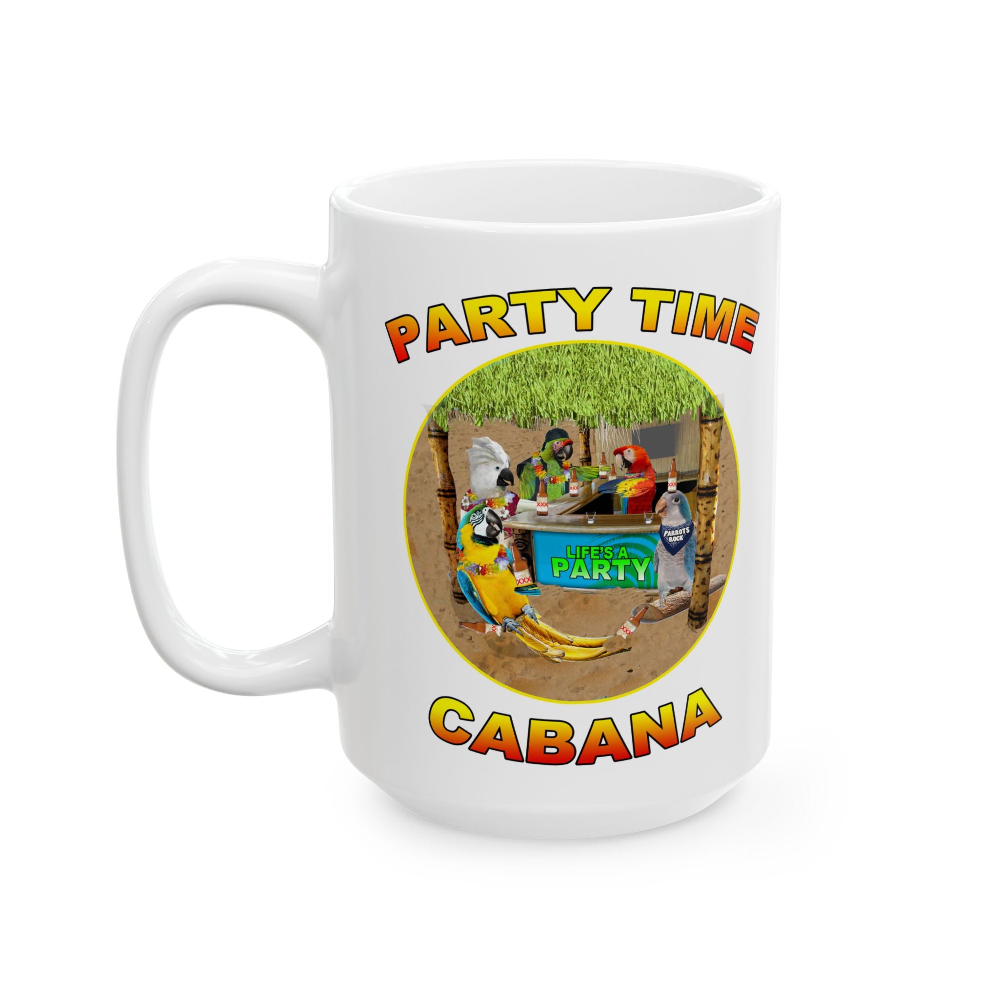 Party Time Cabana Blue Quaker Mug