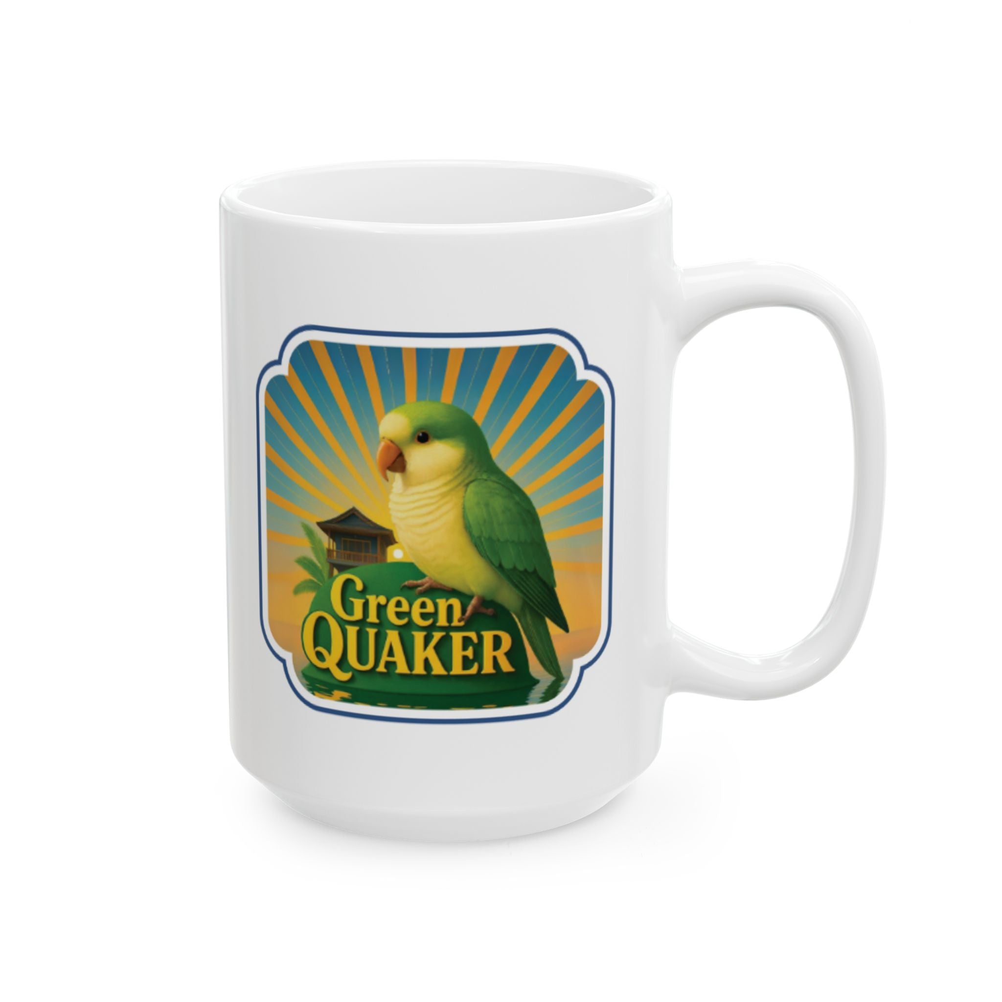 Green Quaker Sunburst Mug