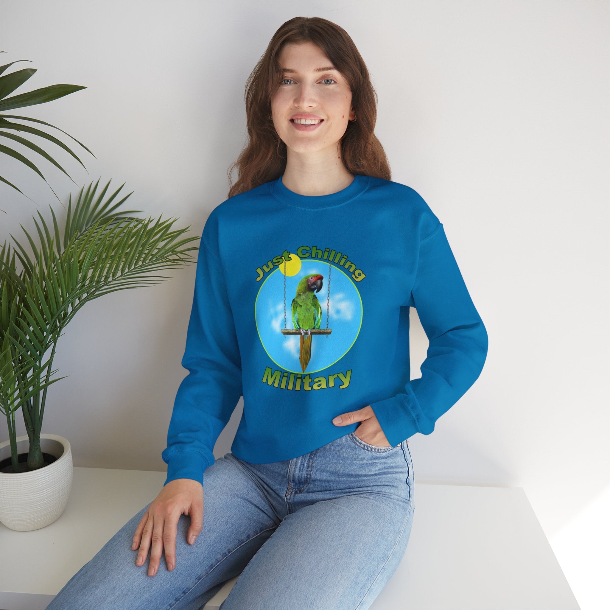 Just Chilling Swing Military Sweatshirt