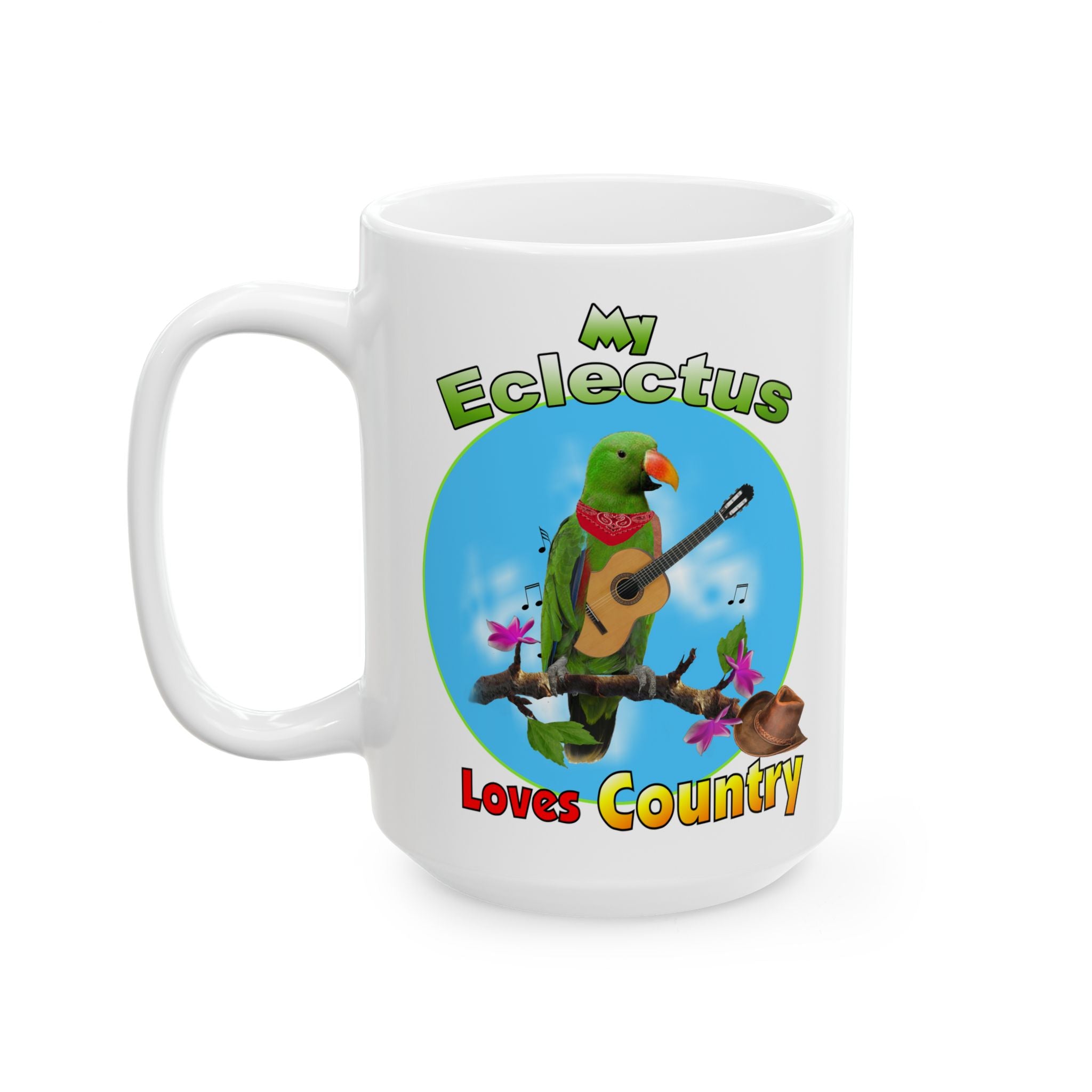 My Green Eclectus Loves Country Mug