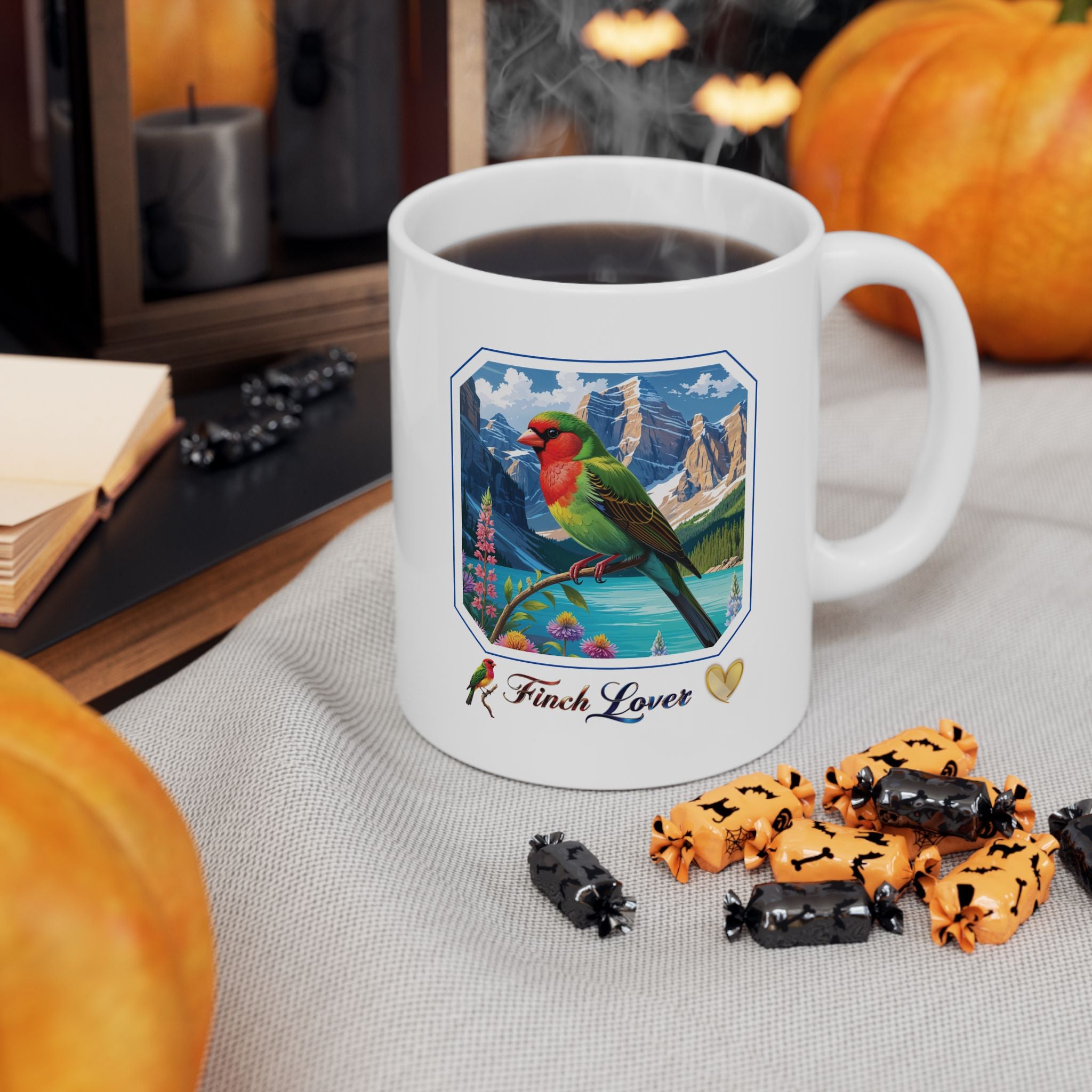 Finch Lover Mountain Mug