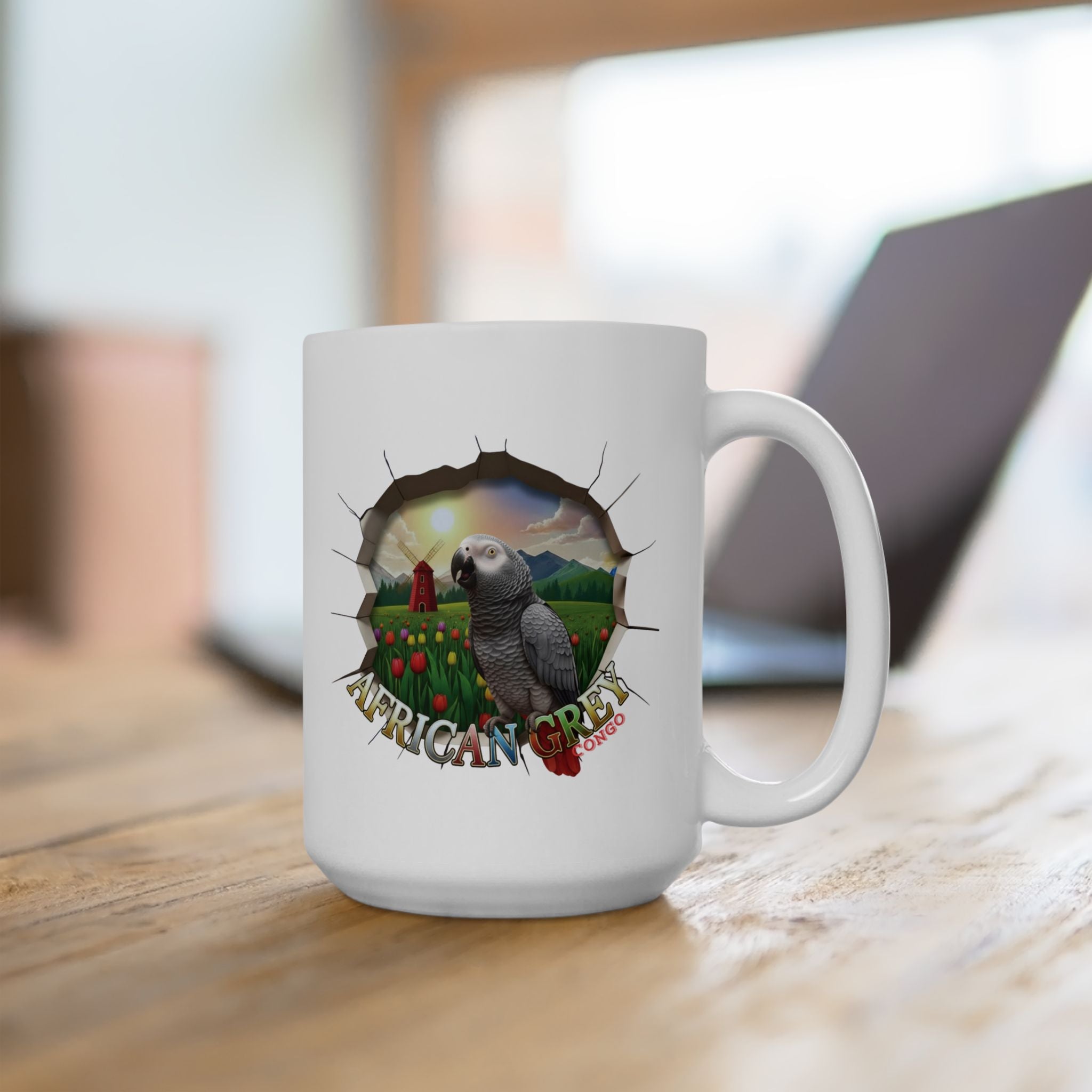 African Grey Congo Meadow Mug