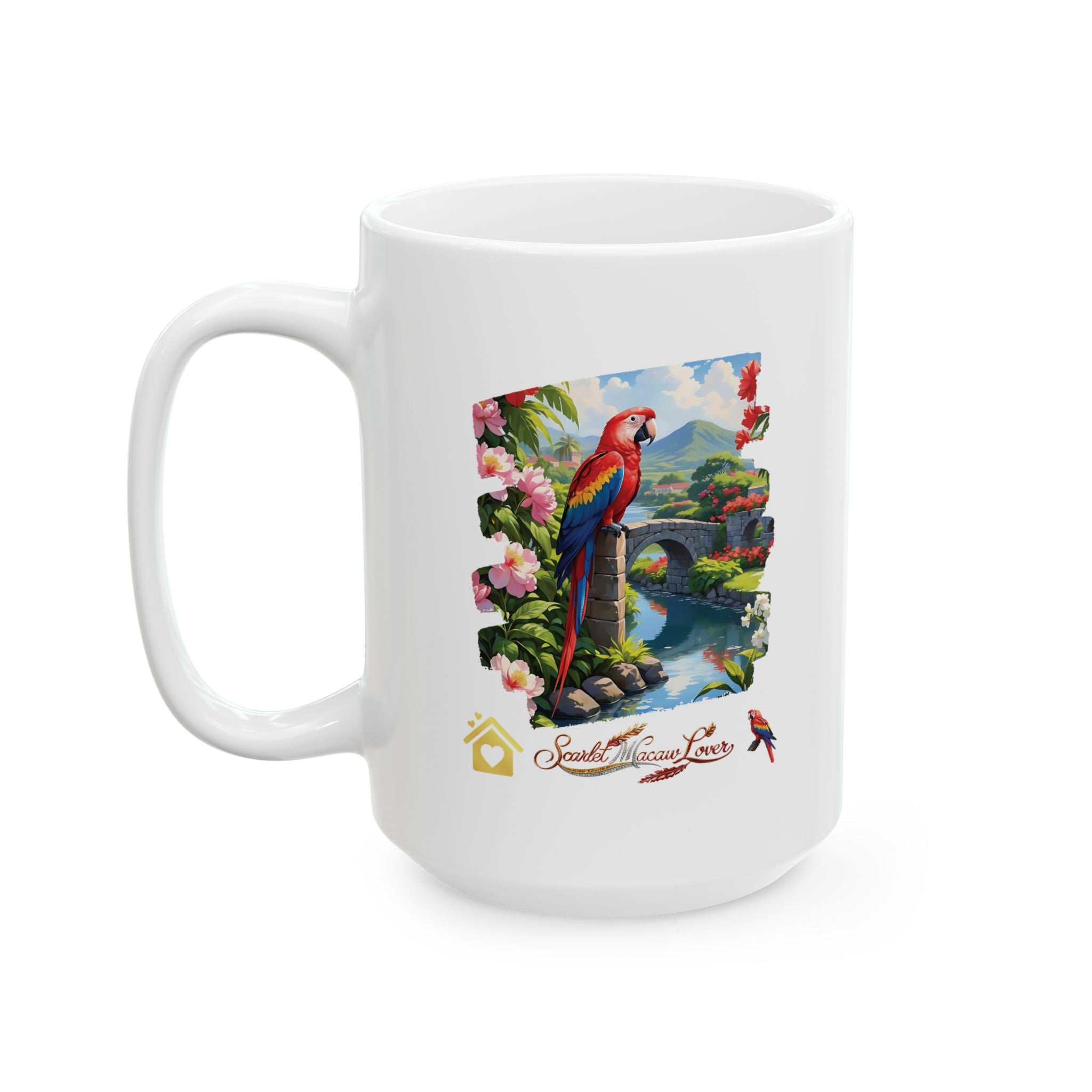 Scarlet Macaw Lover Bridge Mug