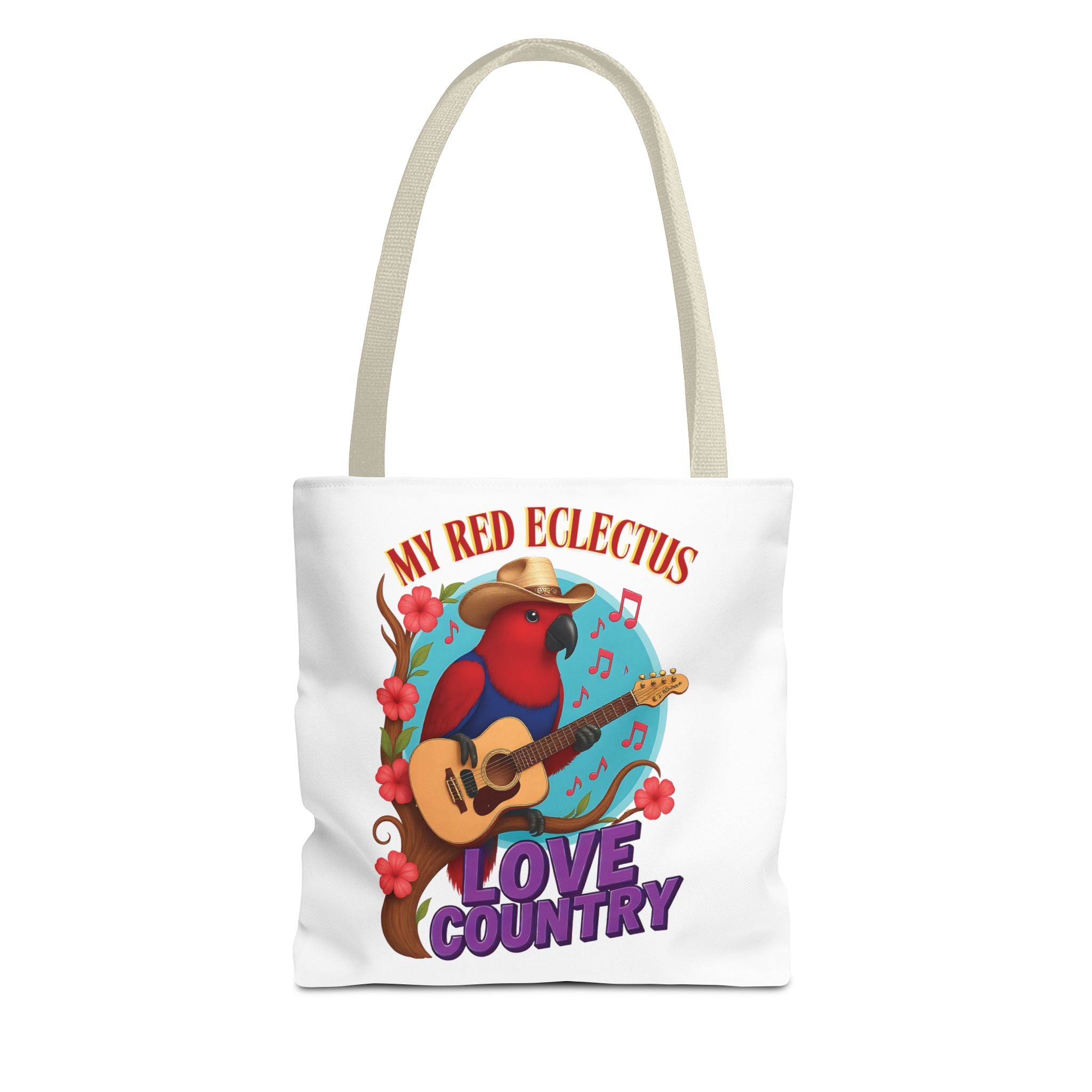 Red Eclectus Tote Bag