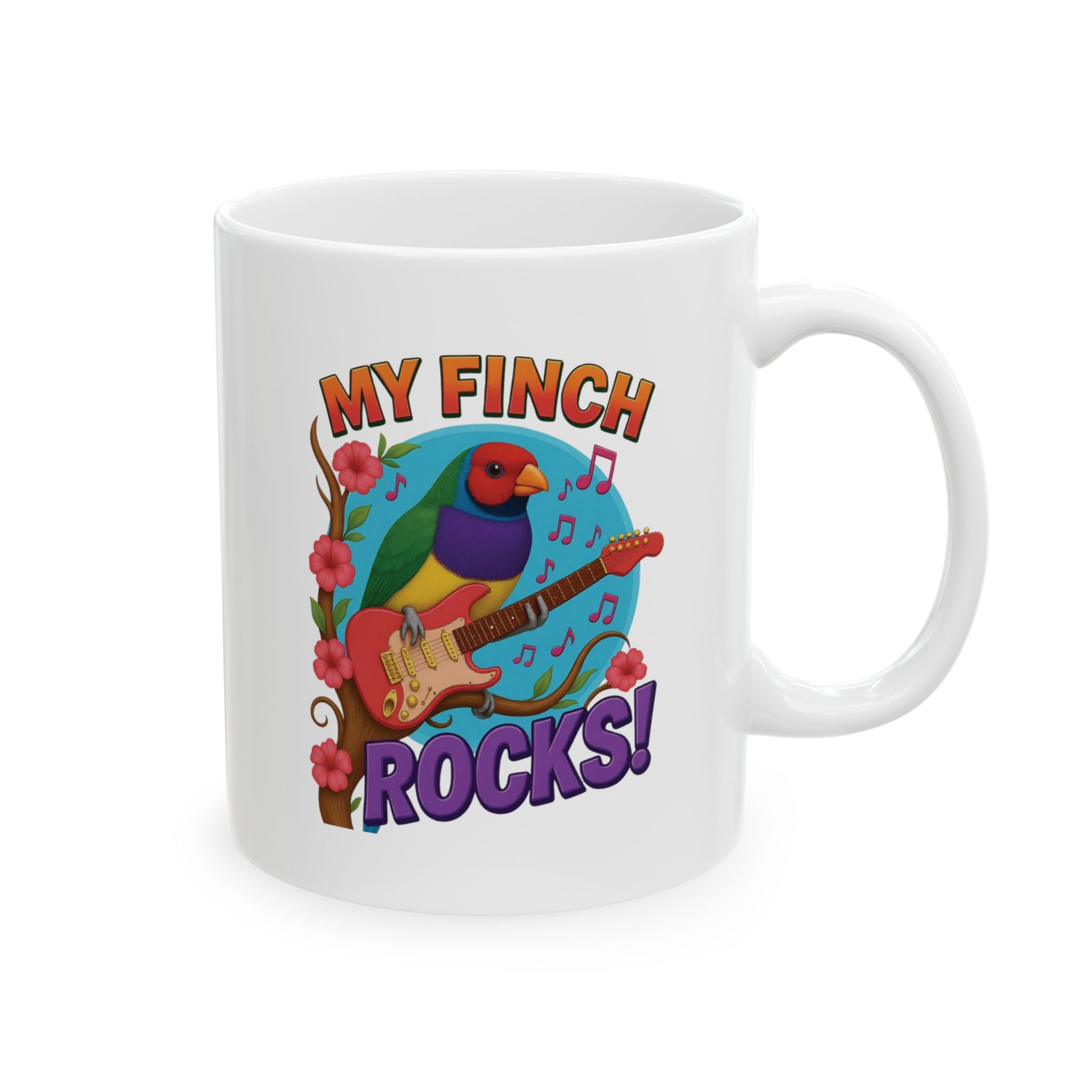 My Finch Rocks Music Mug