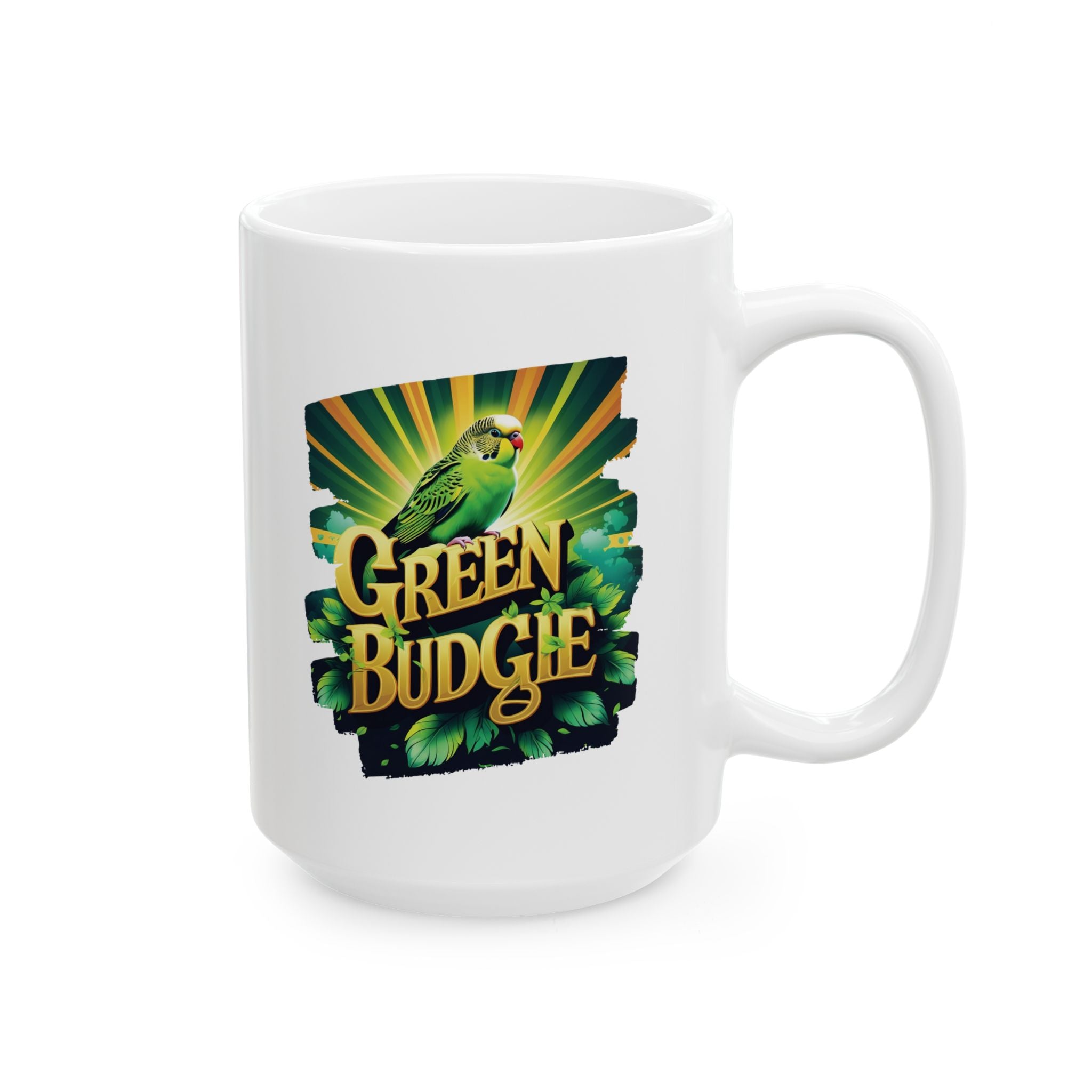 Green Budgie Mug