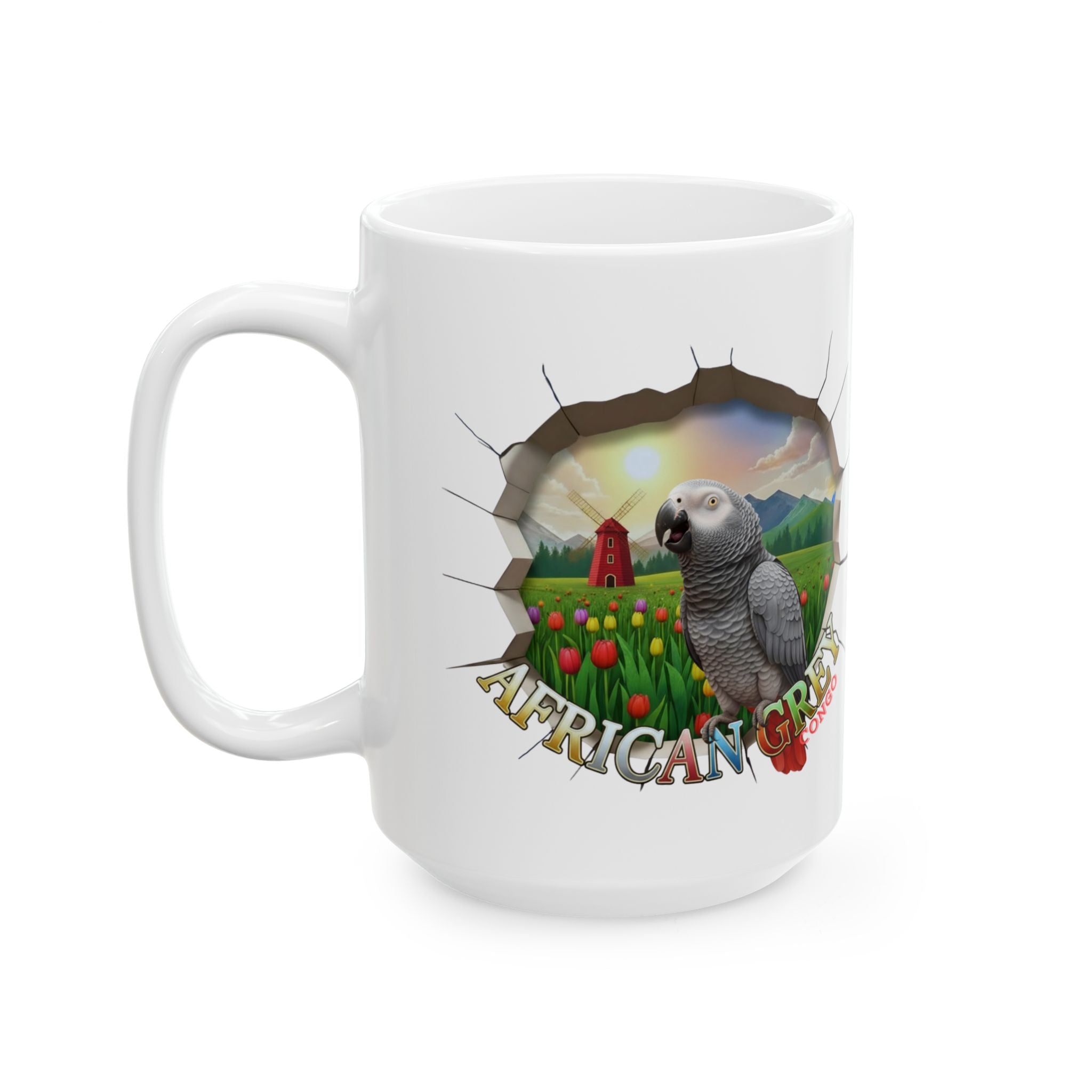 African Grey Congo Meadow Mug