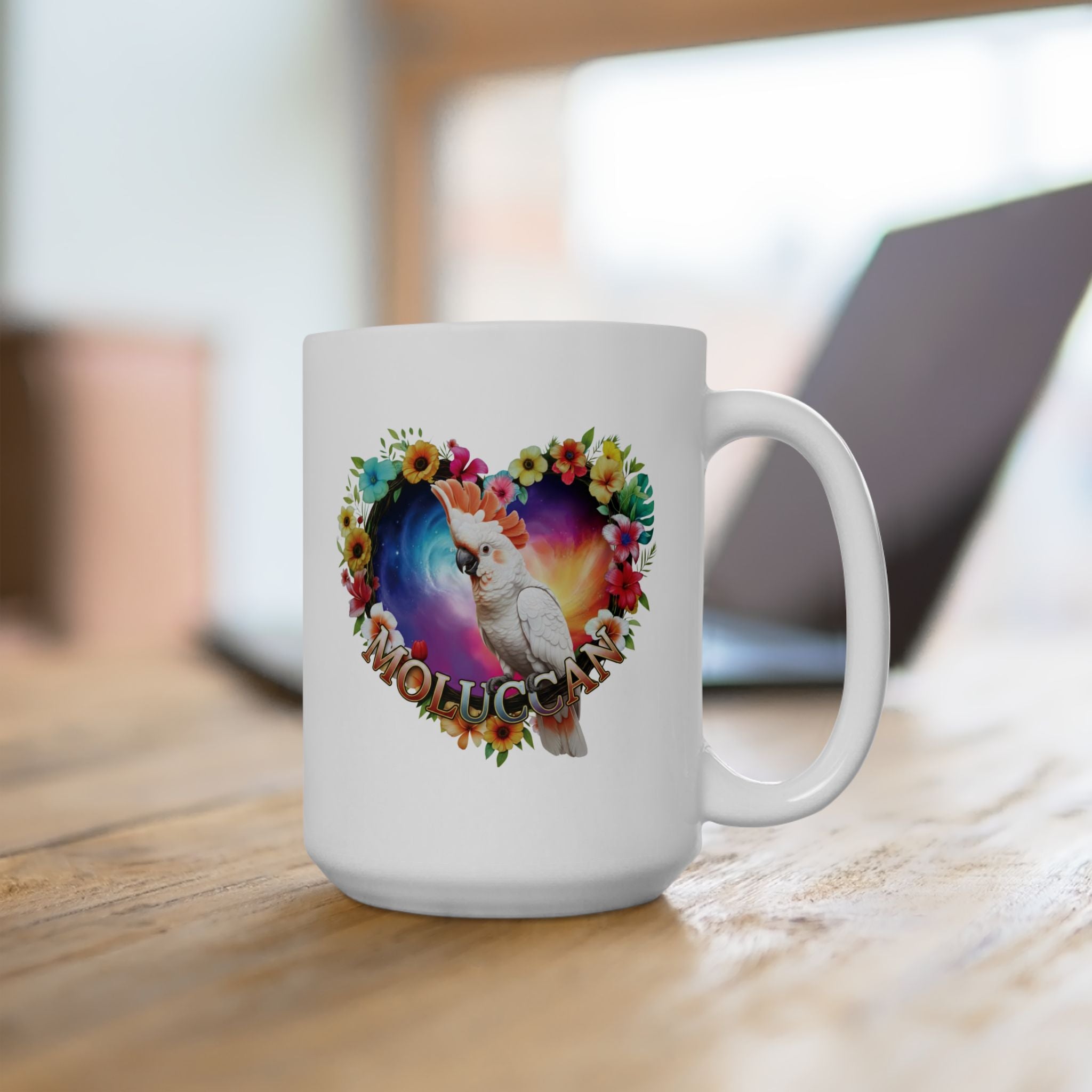 Floral Moluccan Cockatoo Mug