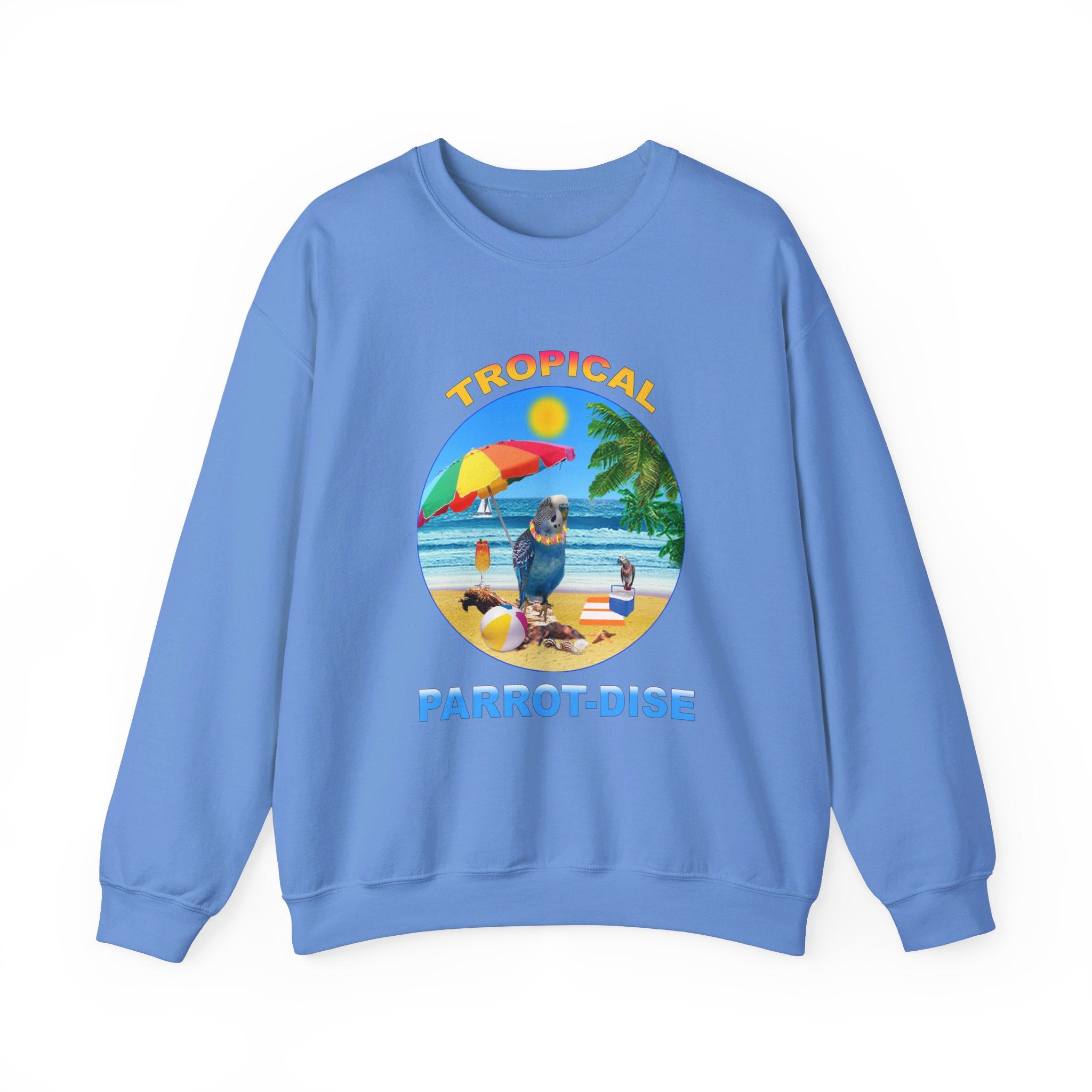Tropical Parrot-Dise Blue Budgie Sweatshirt