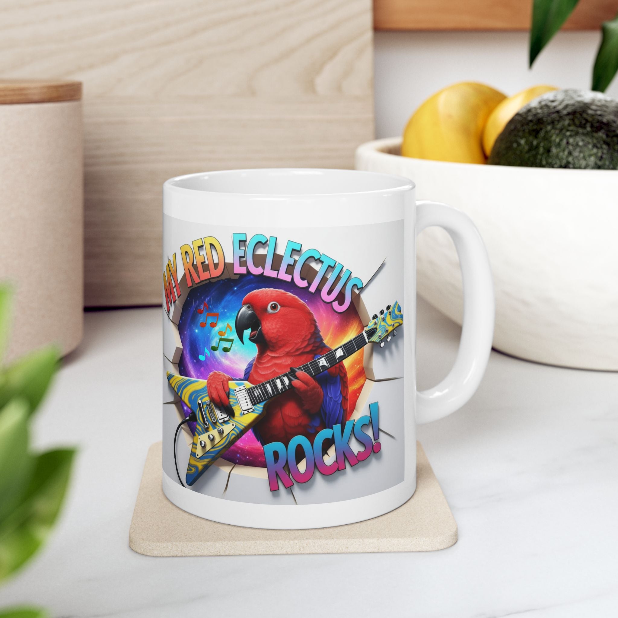 My Red Eclectus Rocks Mug