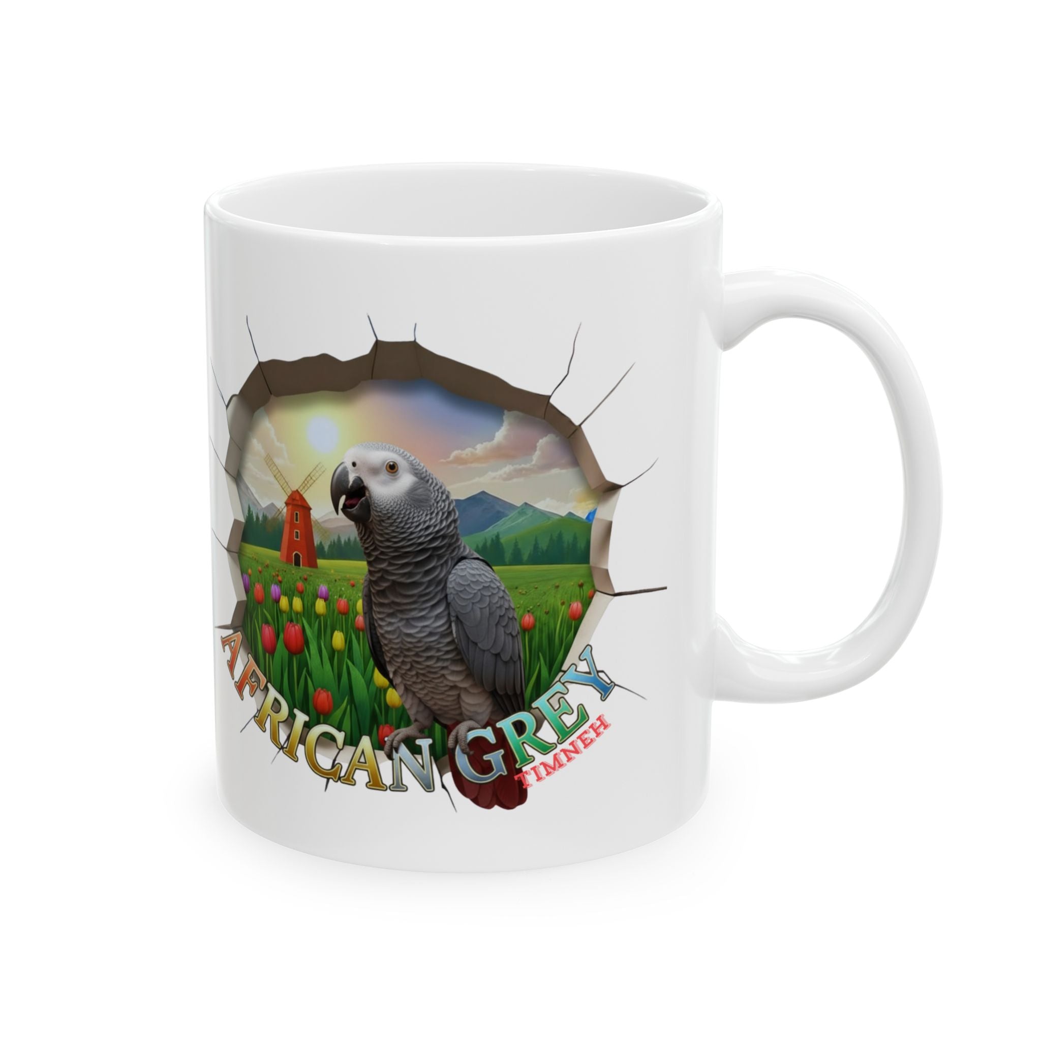 African Grey Timneh Meadow Mug