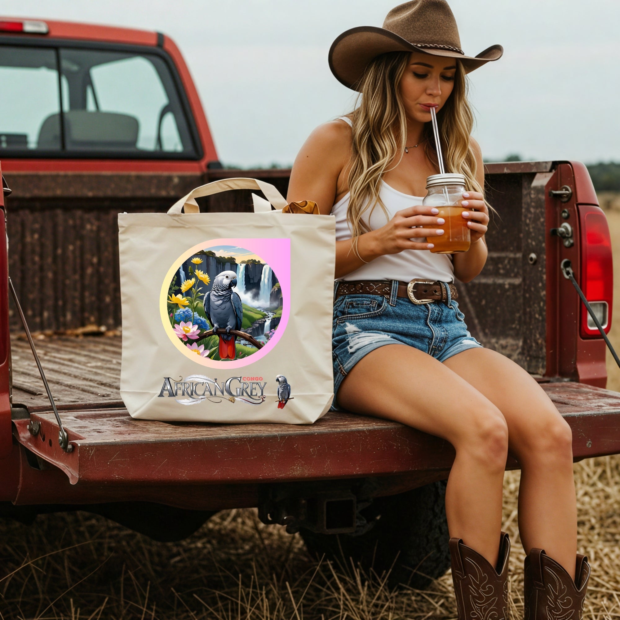 African Grey Congo Tote Bag