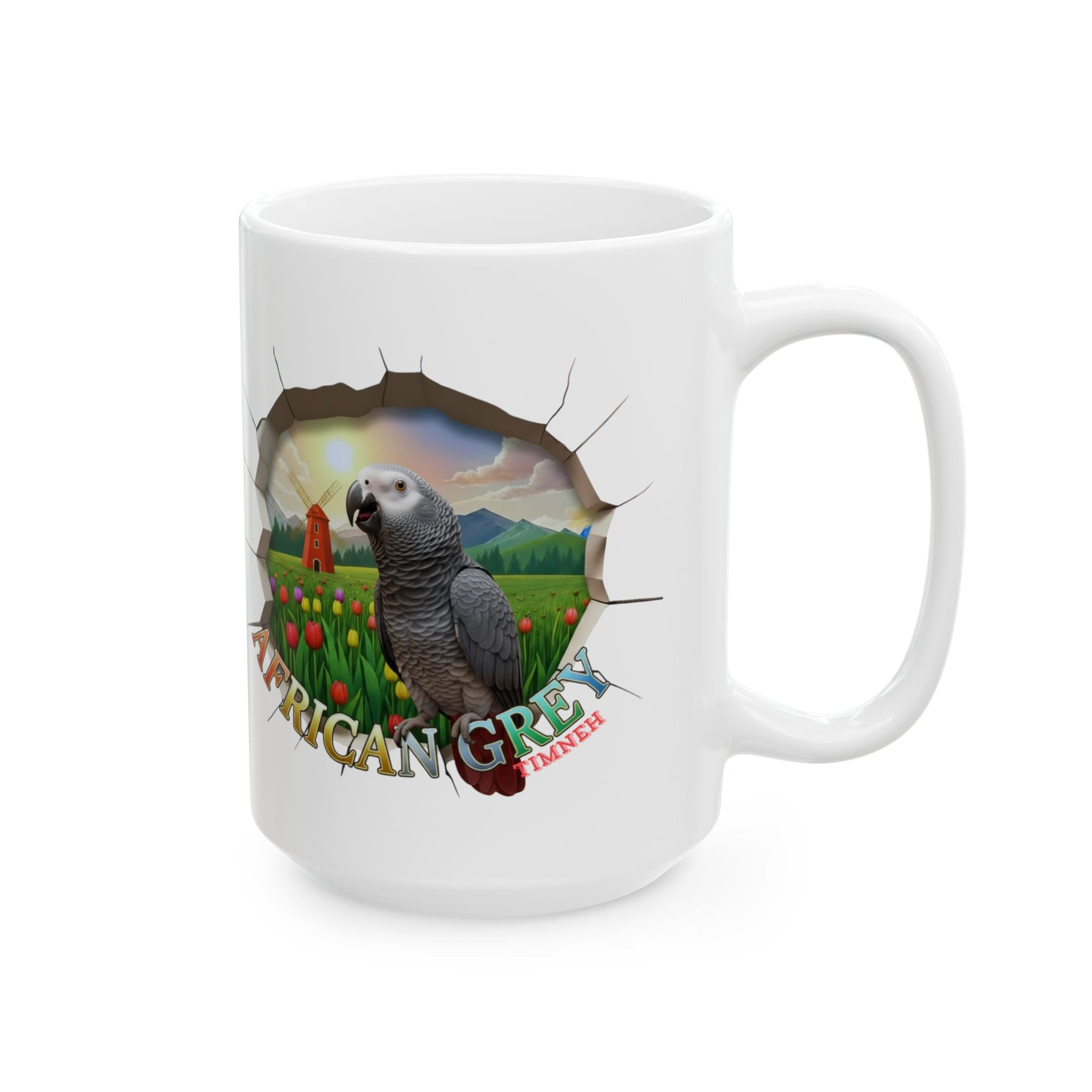 African Grey Timneh Meadow Mug