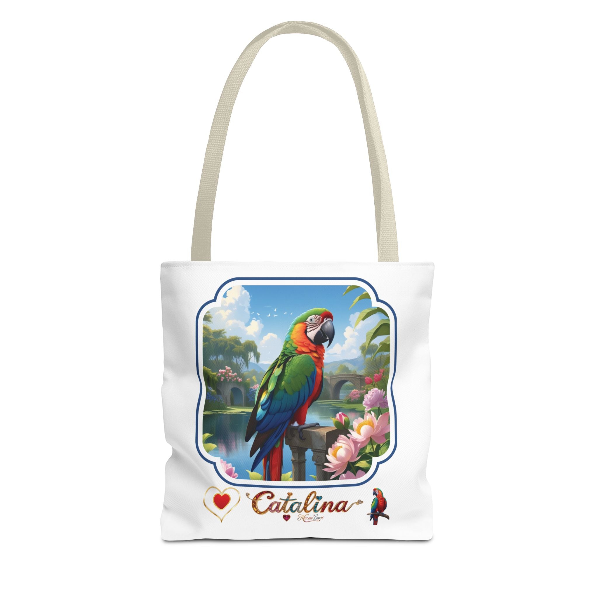 Catalina Macaw Lover Lake Scenic Tote Bag