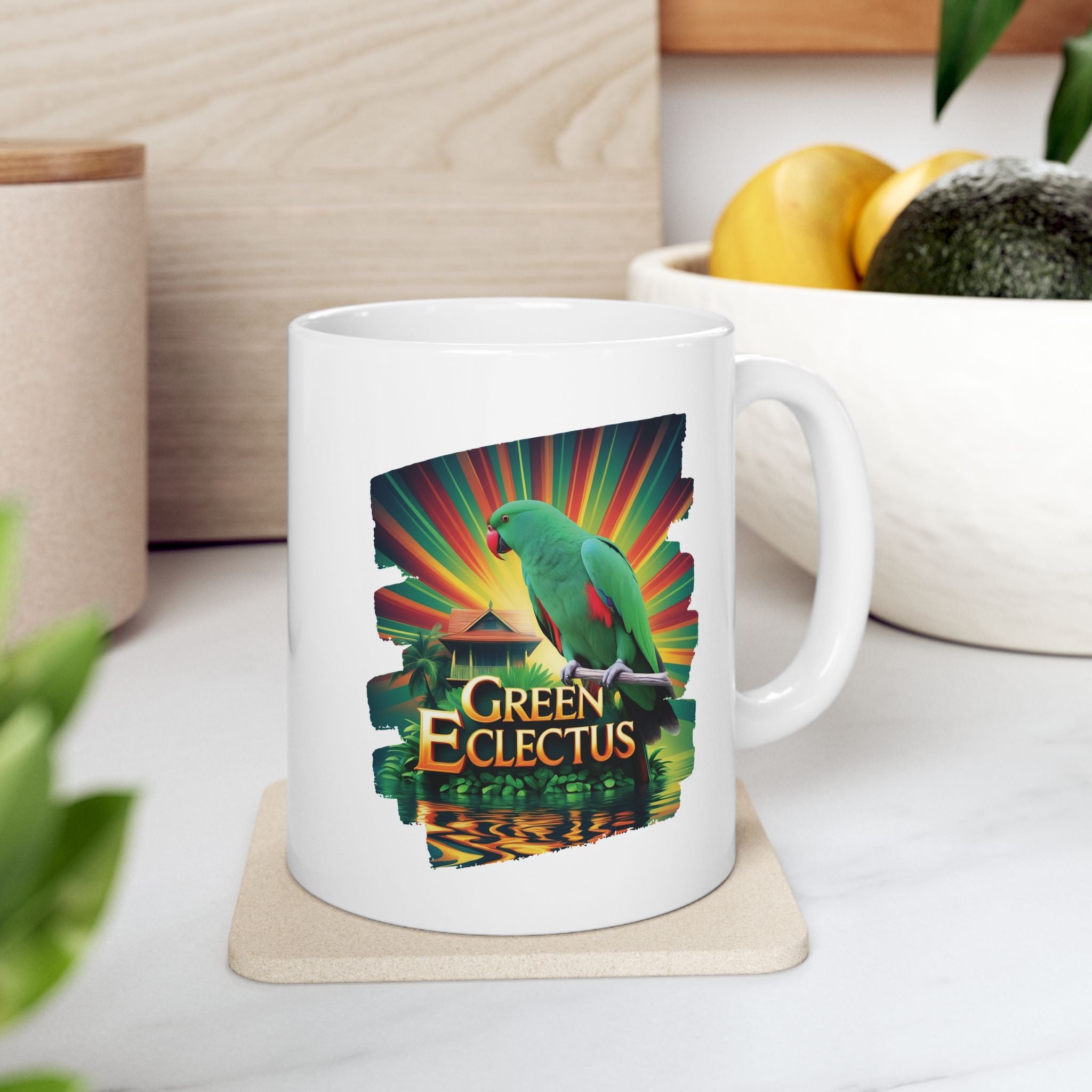 Green Eclectus Mug