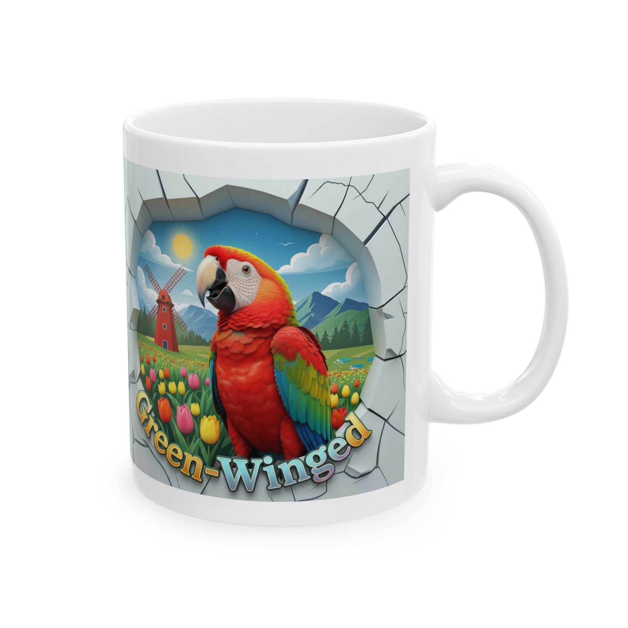 Green Winged Nature Scenic Mug
