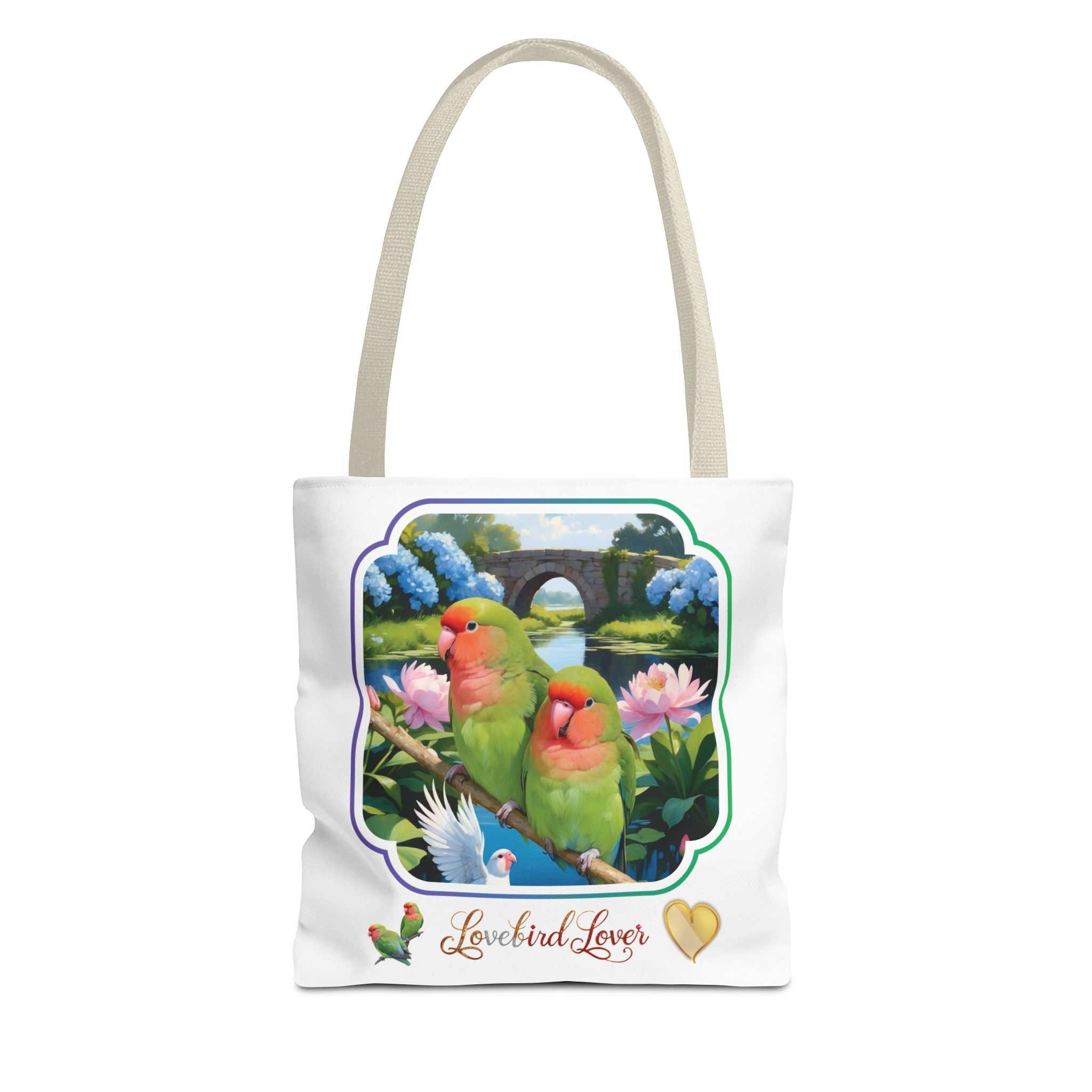 Lovebird Lover Floral Tote Bag
