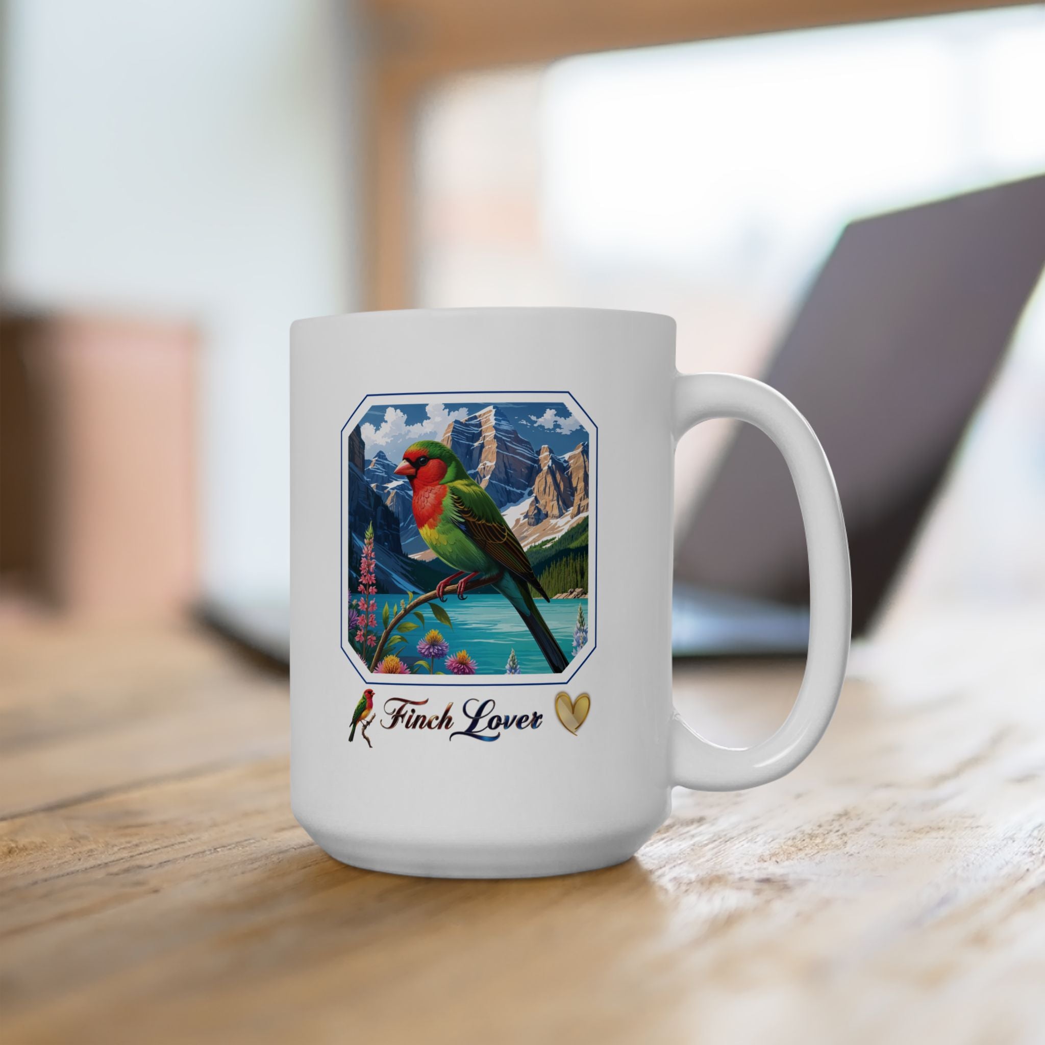 Finch Lover Mountain Mug