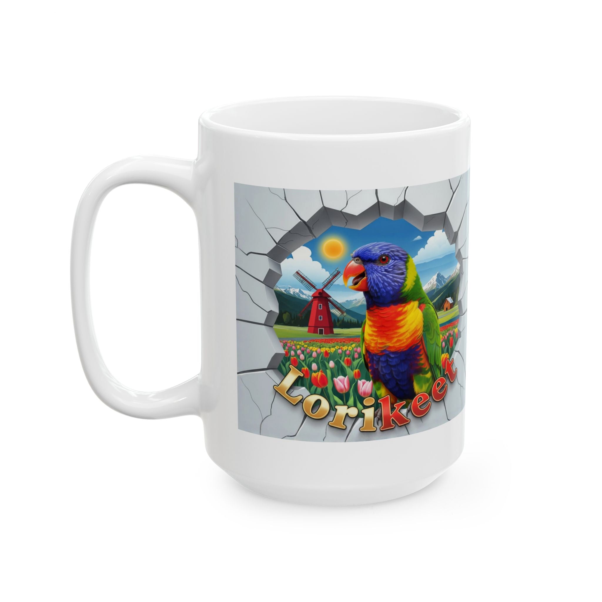 Lorikeet Meadow Scenic Mug