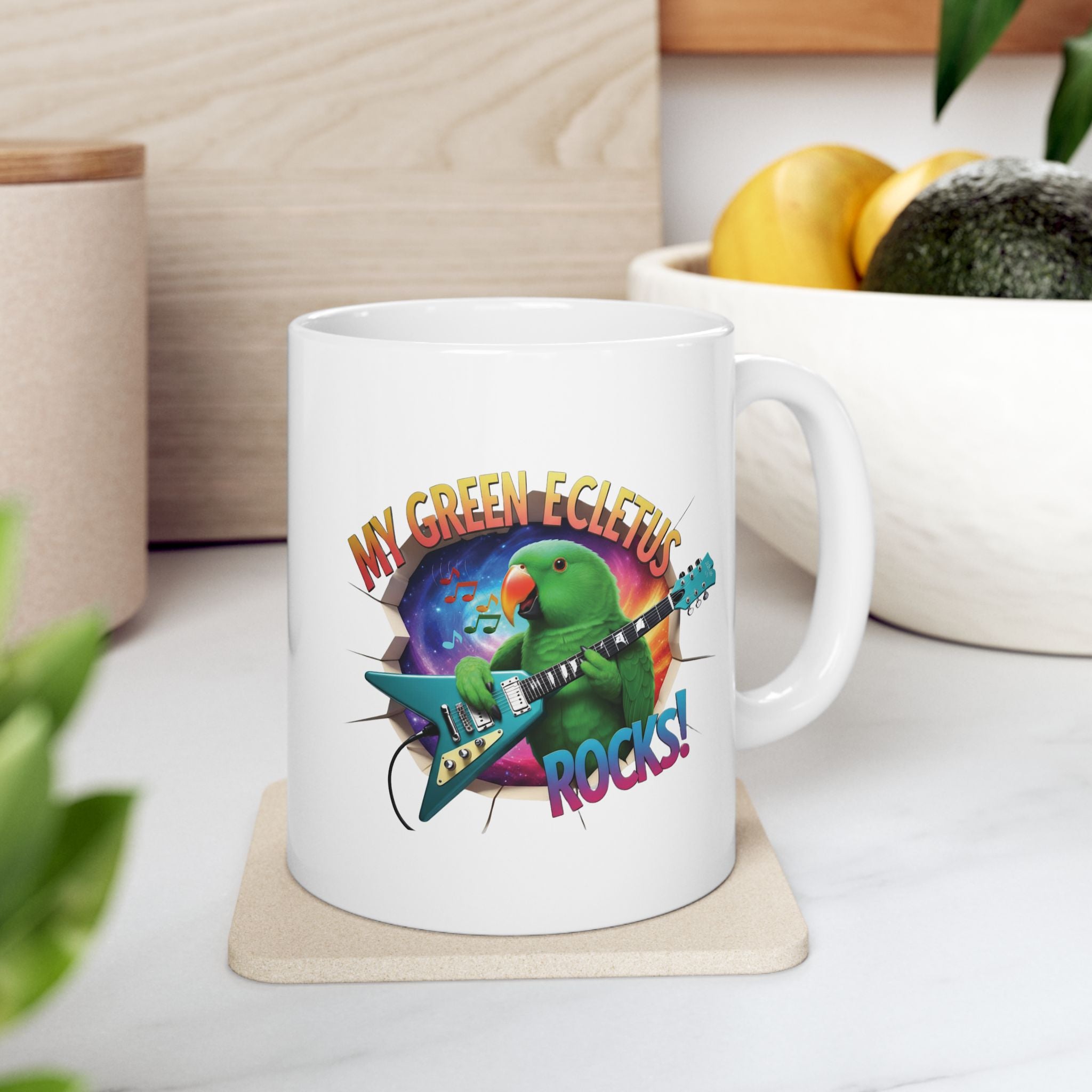 Green Eclectus Rocks Mug