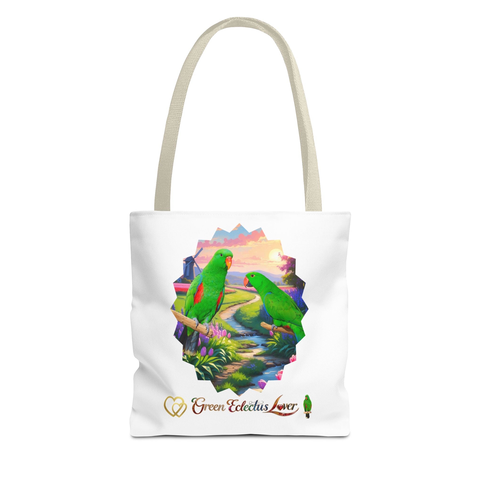 Green Eclectus Tote Bag