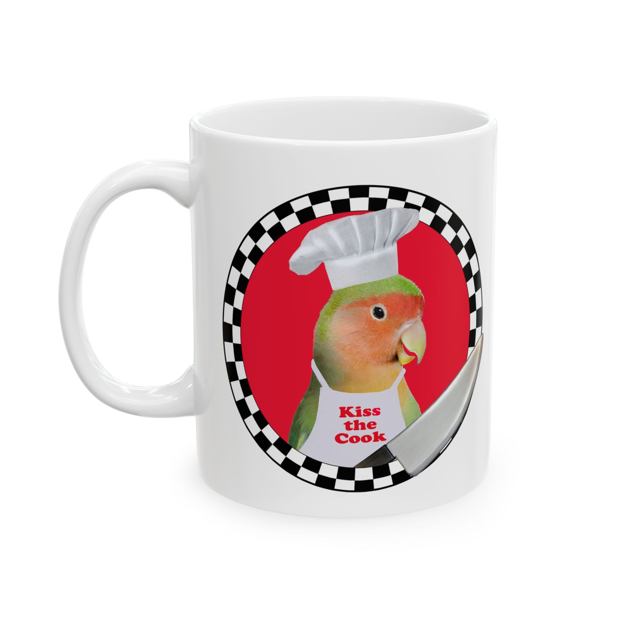 Kiss The Cook Lovebird Mug